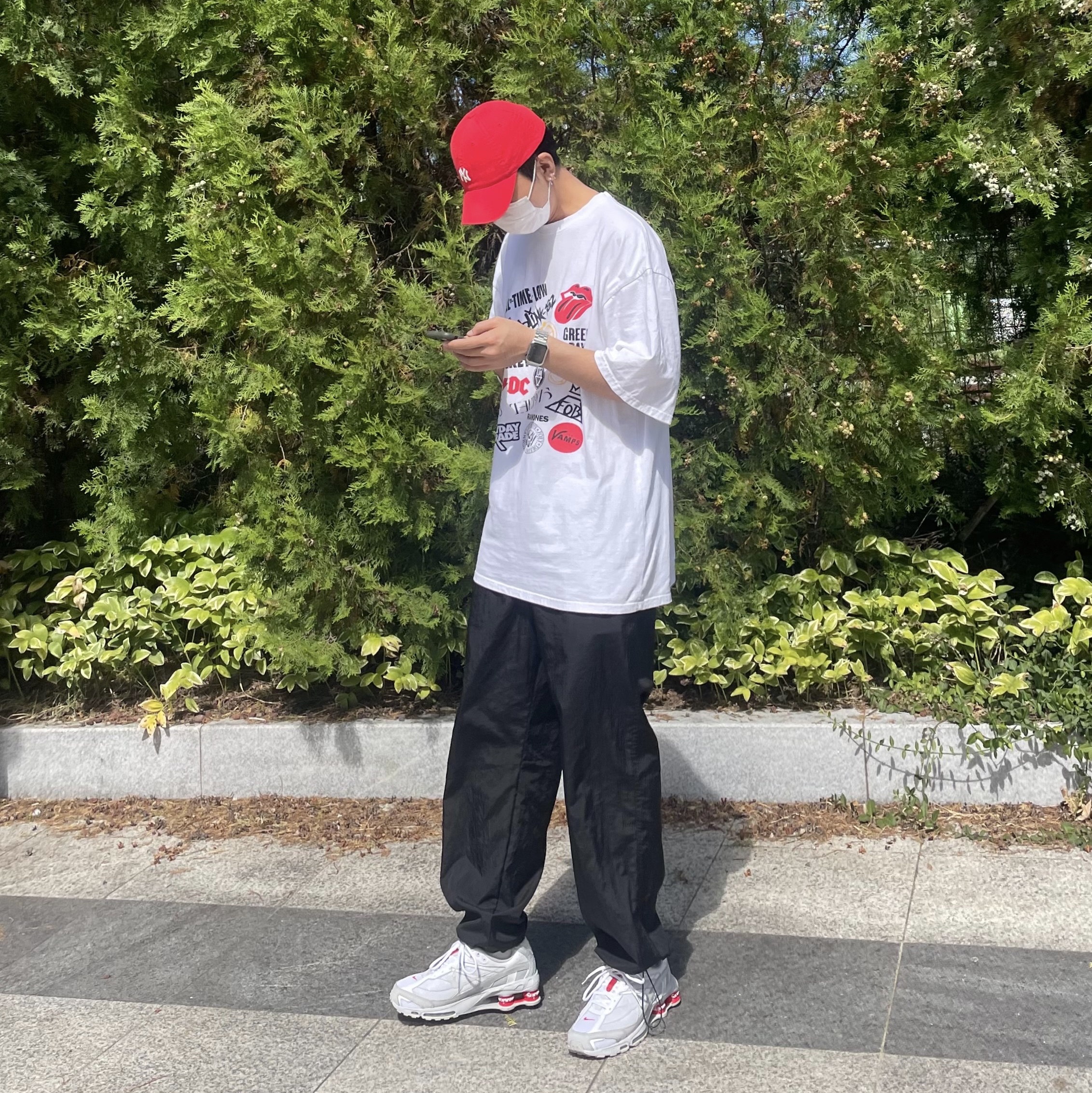 Nike x Supreme Shox Ride 2 SP White 착용 스타일