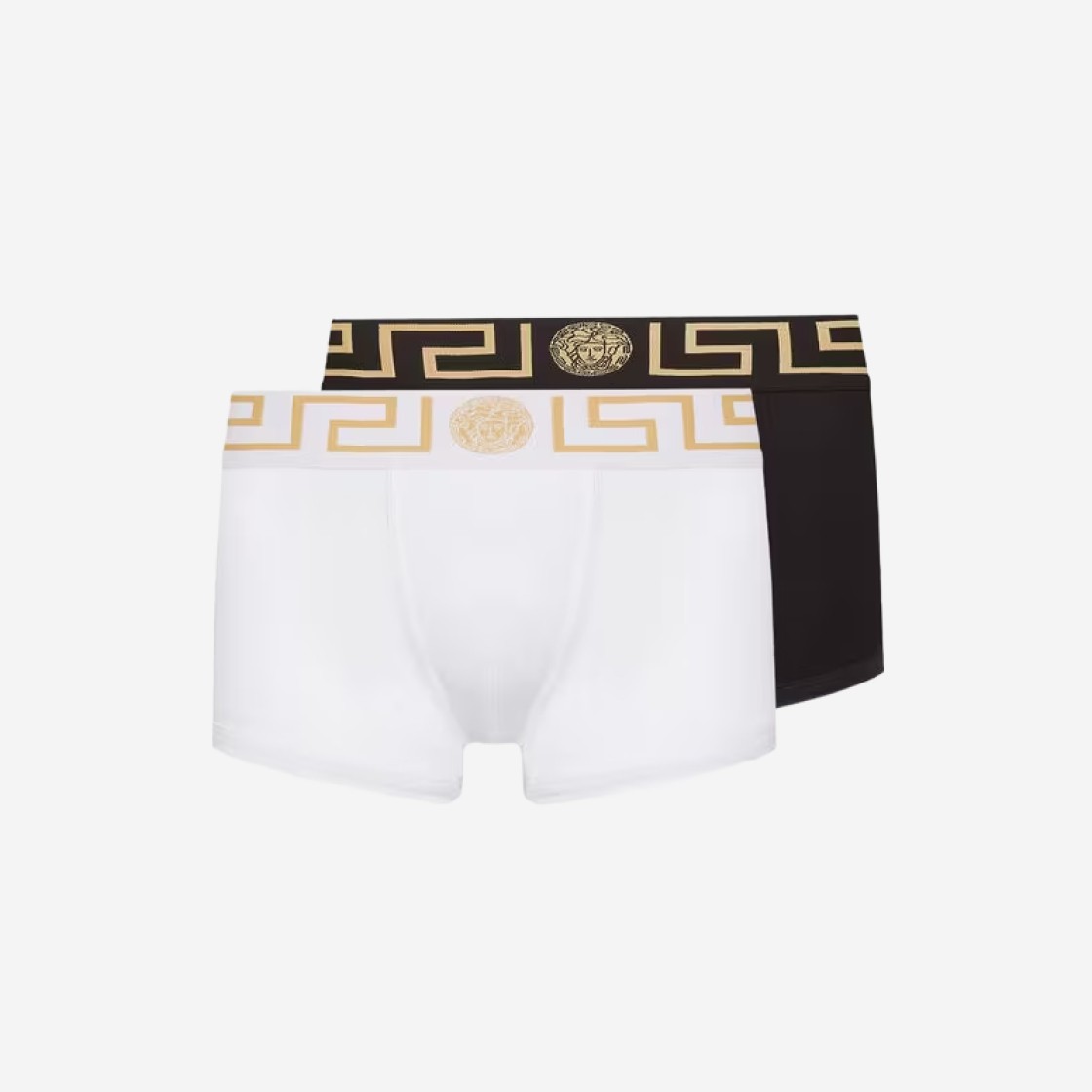 Versace Greca Border Trunks Black White (2 Pack) 상세 이미지 1