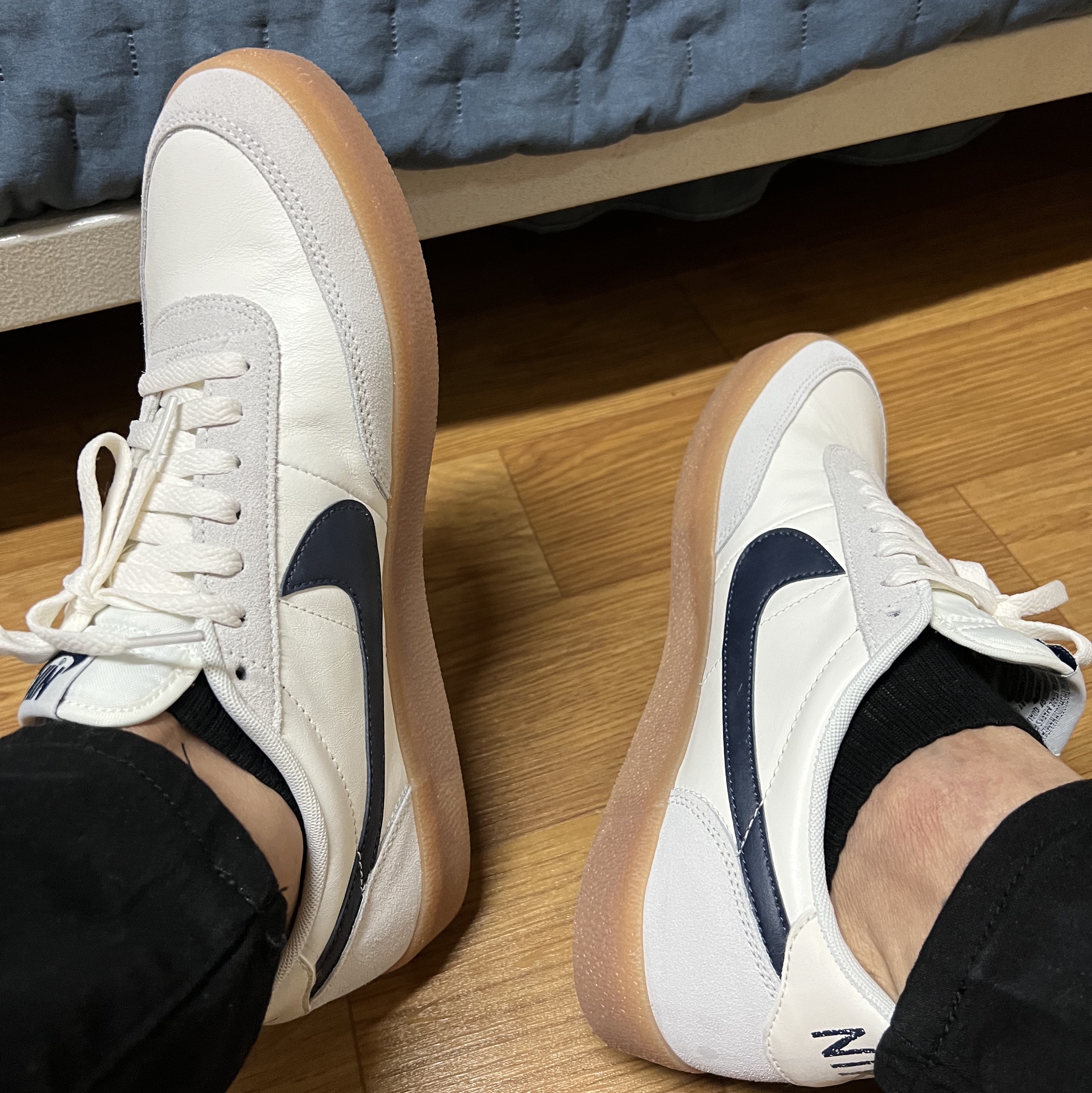 Nike x J.Crew Killshot 2 Sail Midnight Navy 착용 스타일