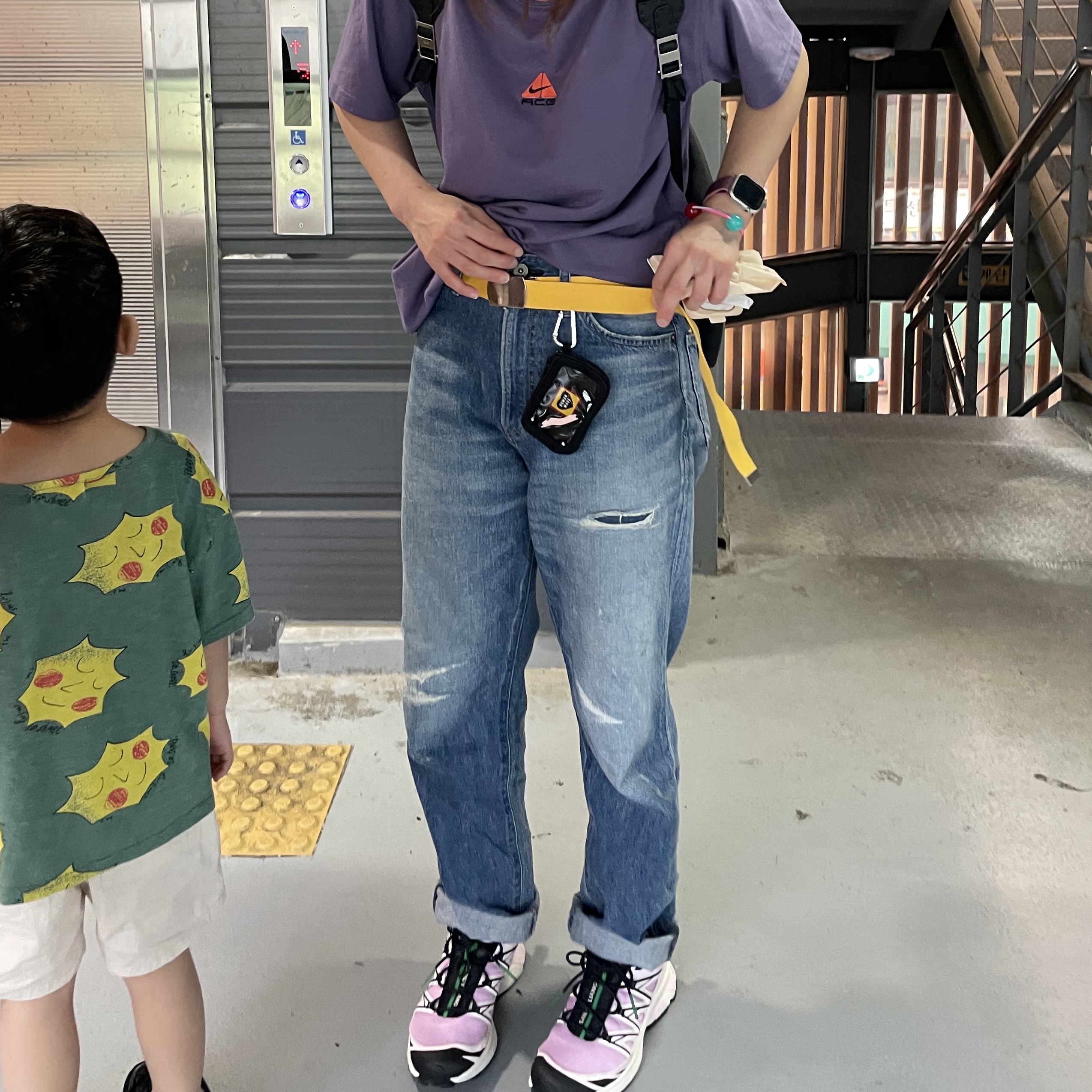 Salomon x Sandy Liang XT-6 Expanse Cradle Pink 착용 스타일