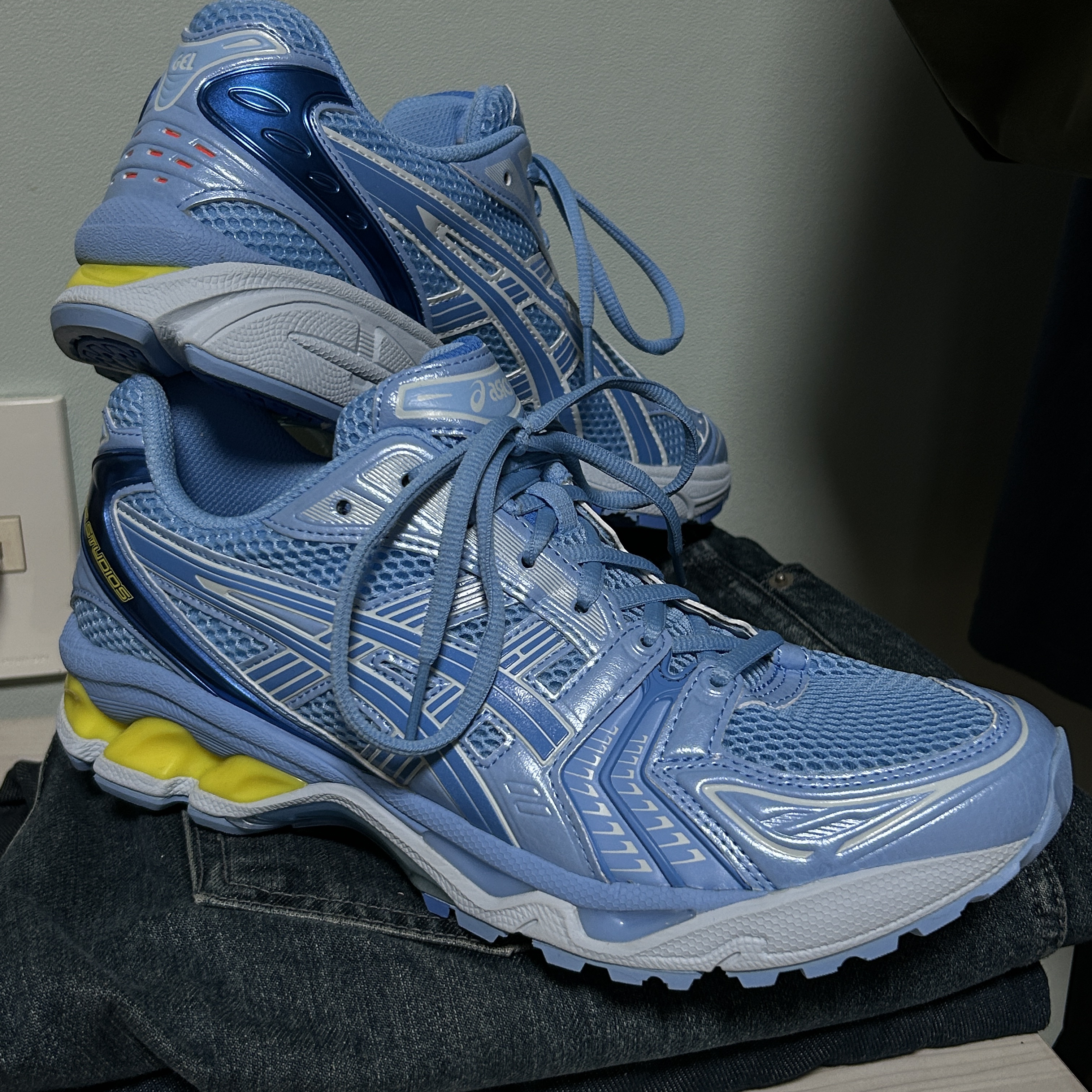 Asics x Ice Studios Gel-Kayano 14 Blue Bell 착용 스타일 - 1