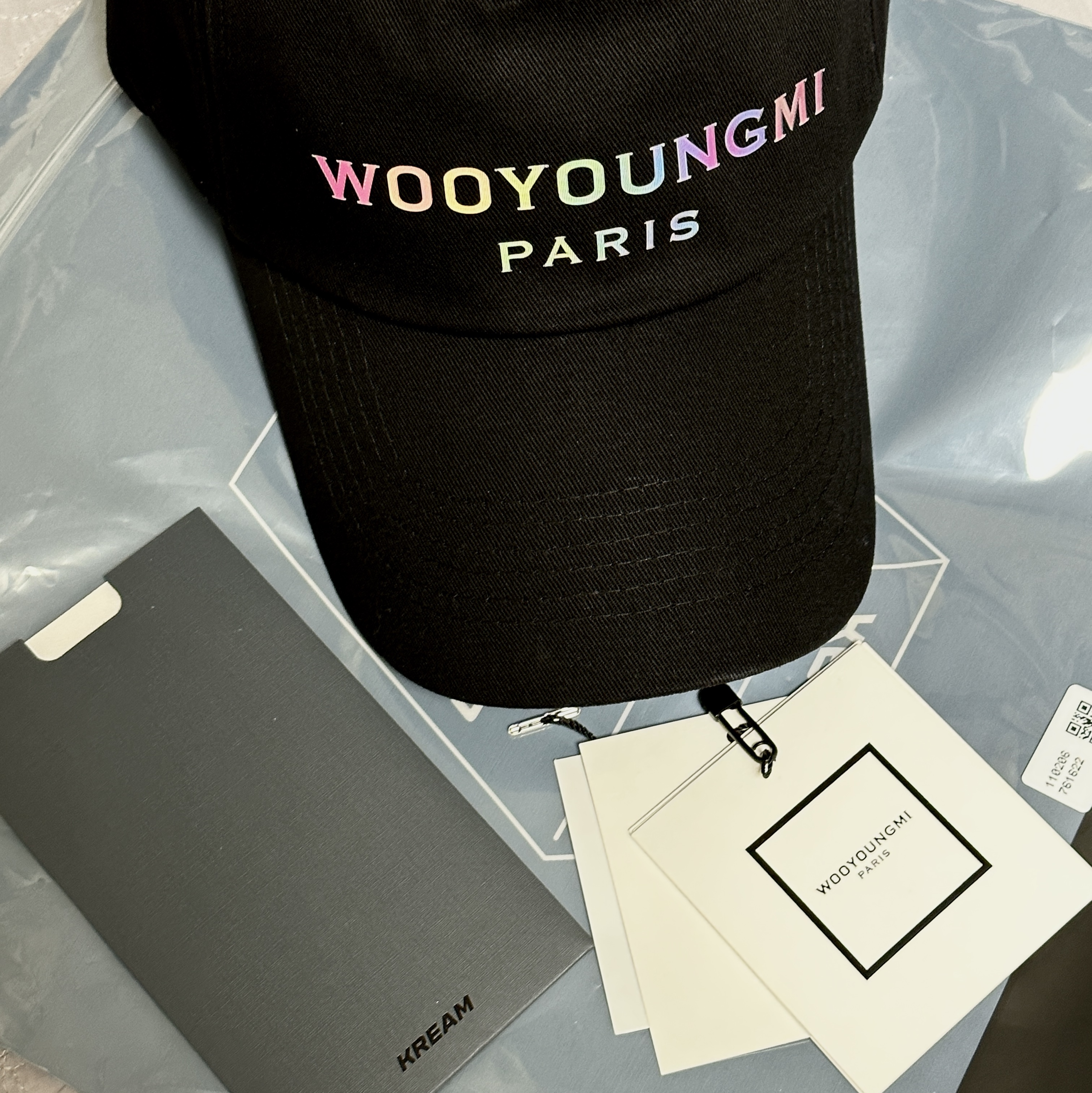 Wooyoungmi Lenticular Embroidered Ball Cap Black - 23SS 착용 스타일