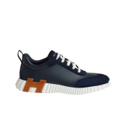 Hermes Bouncing Sneakers Calfskin Suede Goatskin & Marine