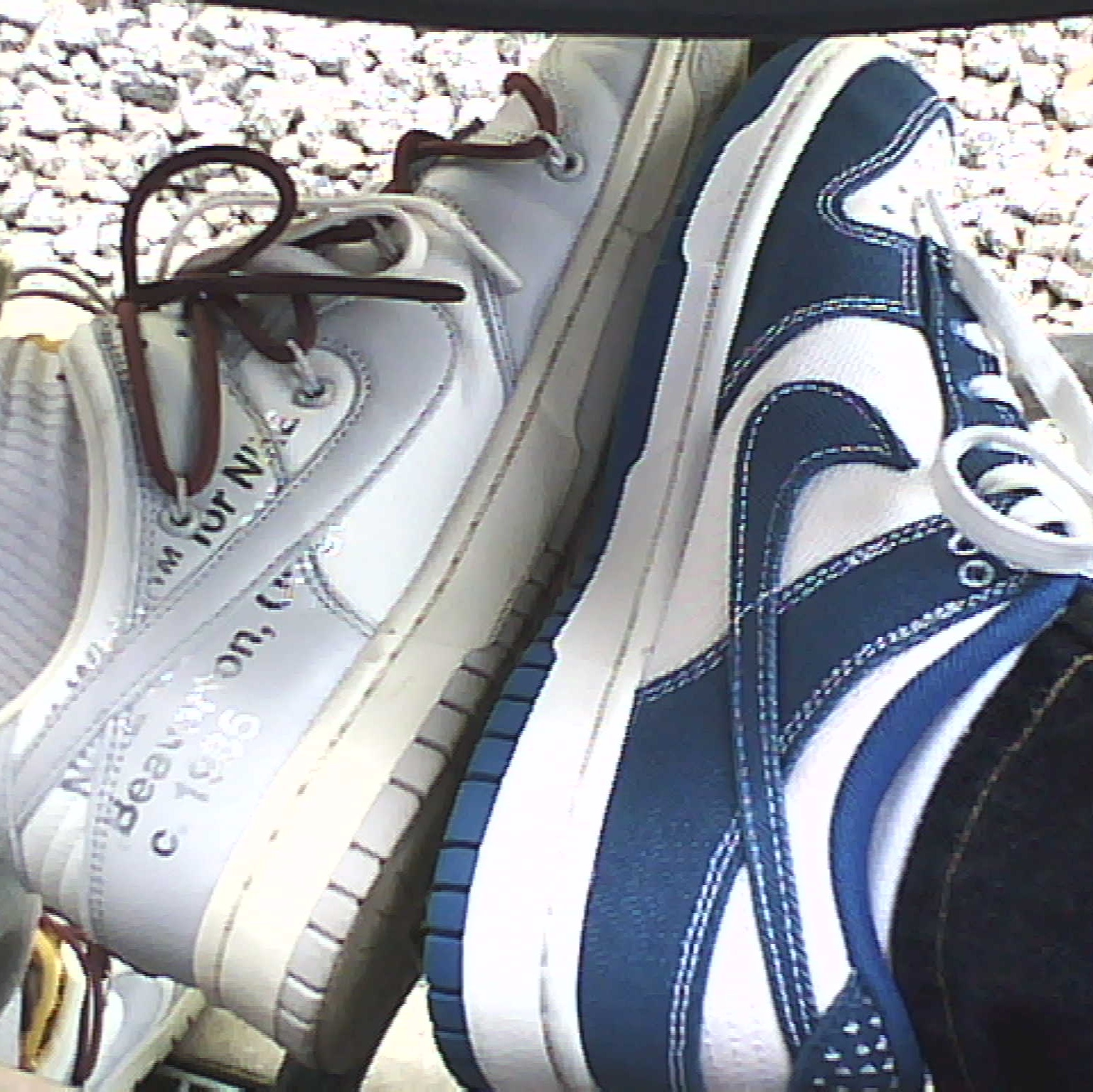 Nike Dunk Low Retro SE Industrial Blue, Nike x Off-White Dunk Low The 50 - Lot 46 착용 스타일