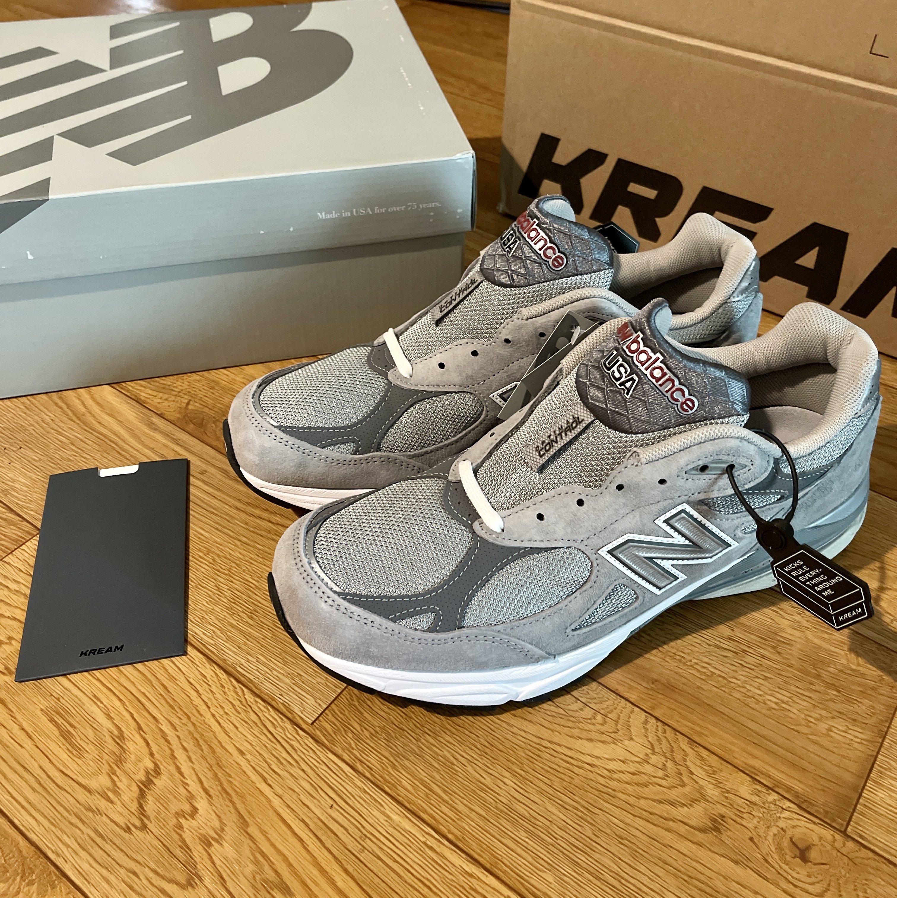 New Balance 990v3 Made in USA Grey - D Standard 착용 스타일