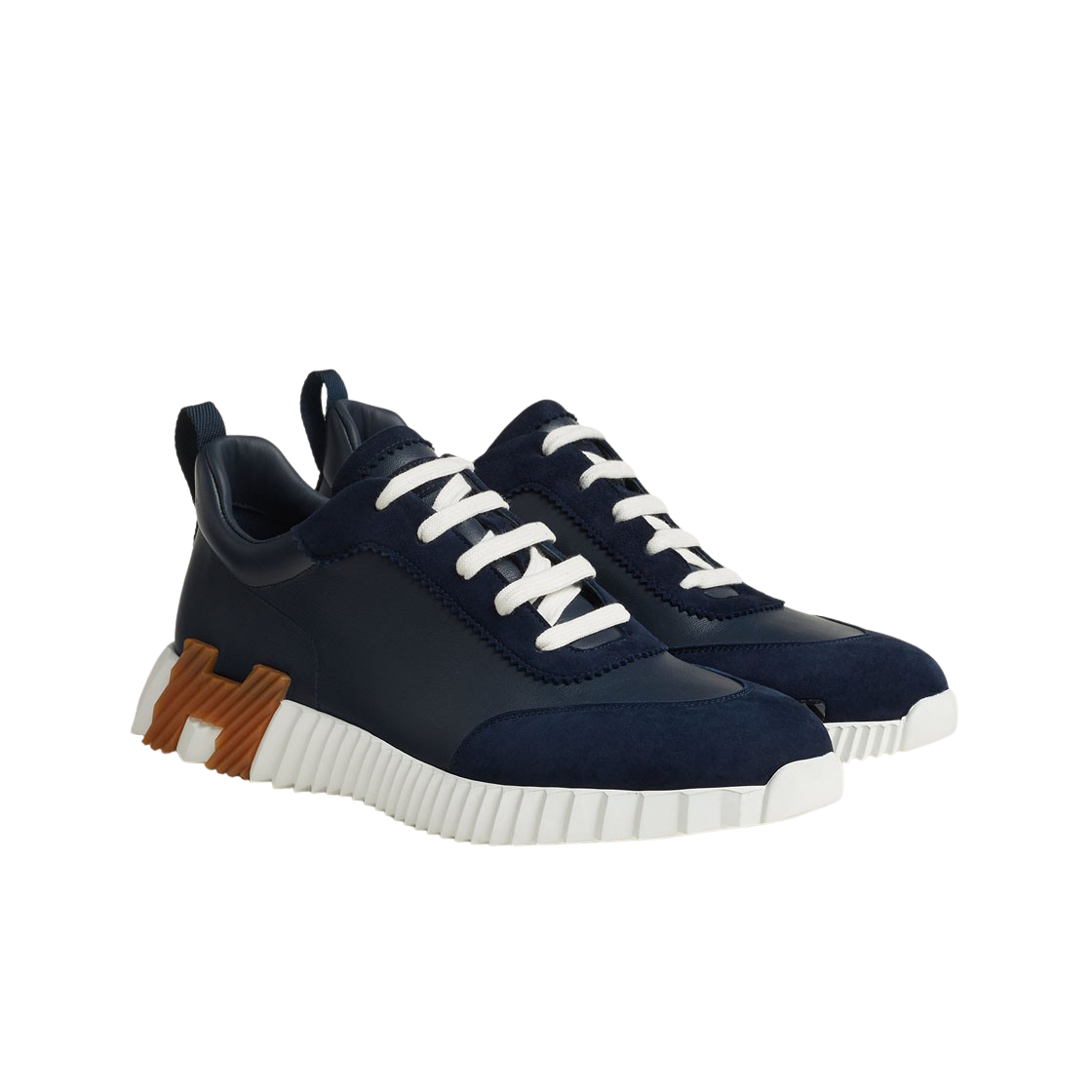 에르메스 바운싱 스니커즈 카프스킨 스웨이드 고트스킨 & 마린(Hermes Bouncing Sneakers Calfskin Suede Goatskin & Marine) - 2