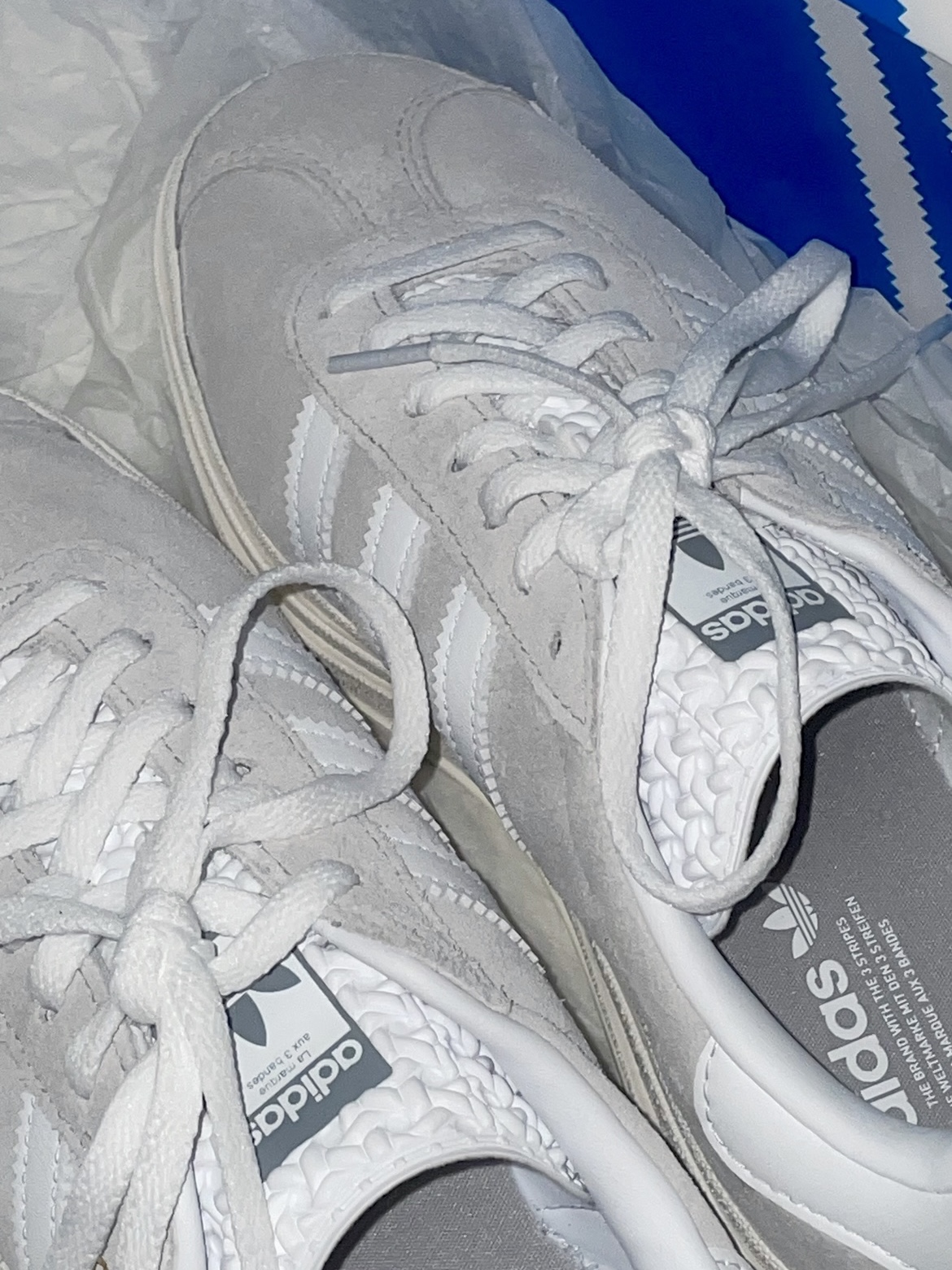 (W) Adidas Gazelle Bold Grey Cloud White 착용 스타일
