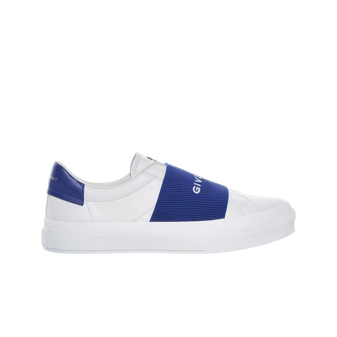 지방시 엘라스틱 밴드 레더 시티 스니커즈 화이트 블루(Givenchy City Sneakers in Leather with Elastic Band White Blue) - 1