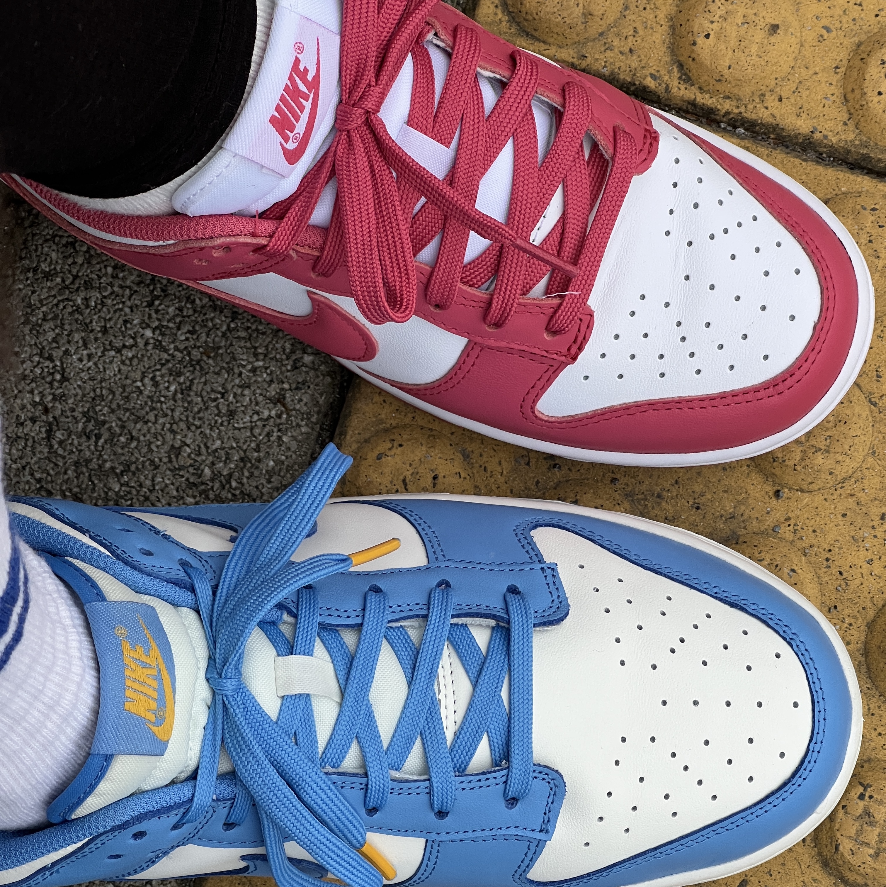 (W) Nike Dunk Low Coast, (W) Nike Dunk Low Archeo Pink 착용 스타일