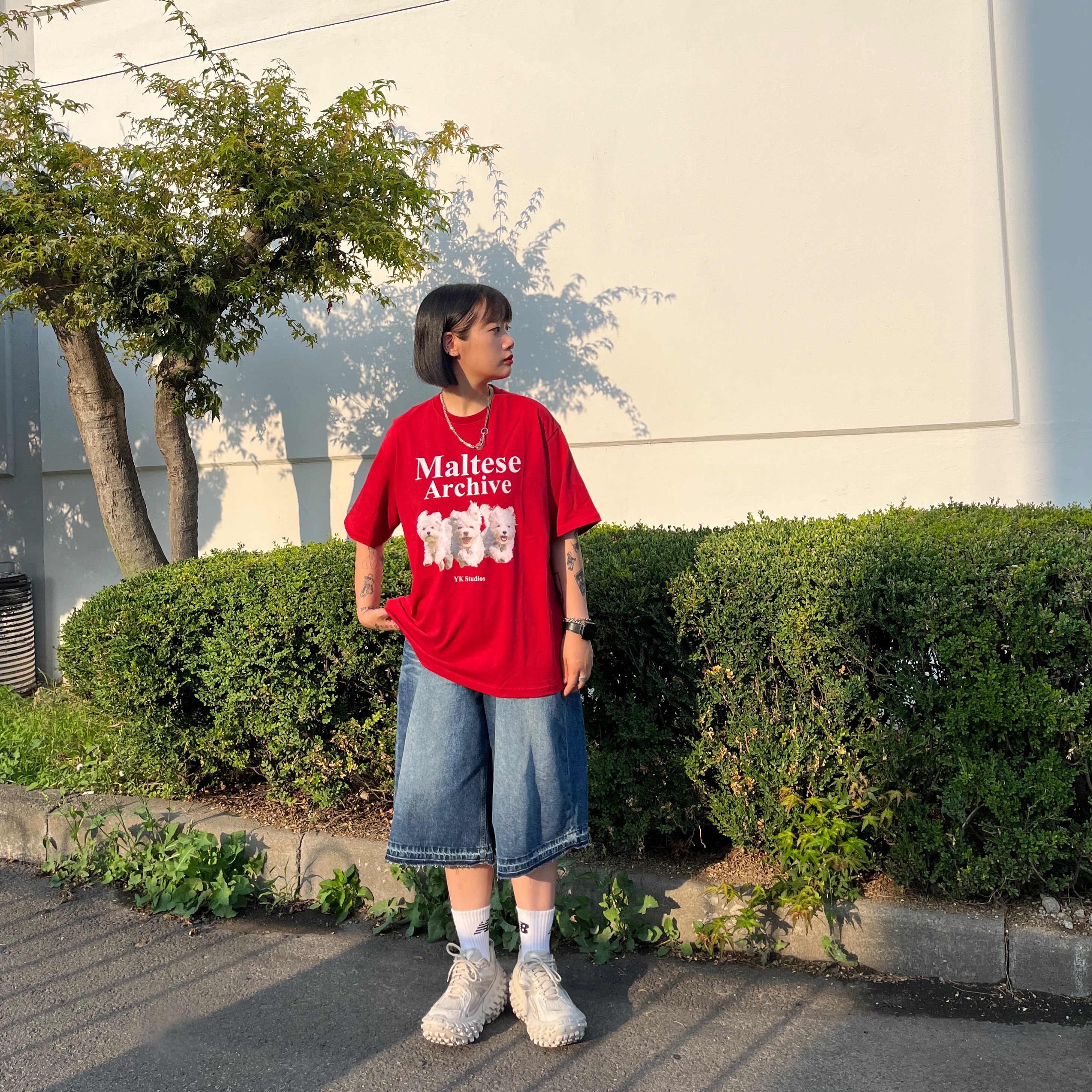 Balenciaga Defender Sneakers Beige 착용 스타일