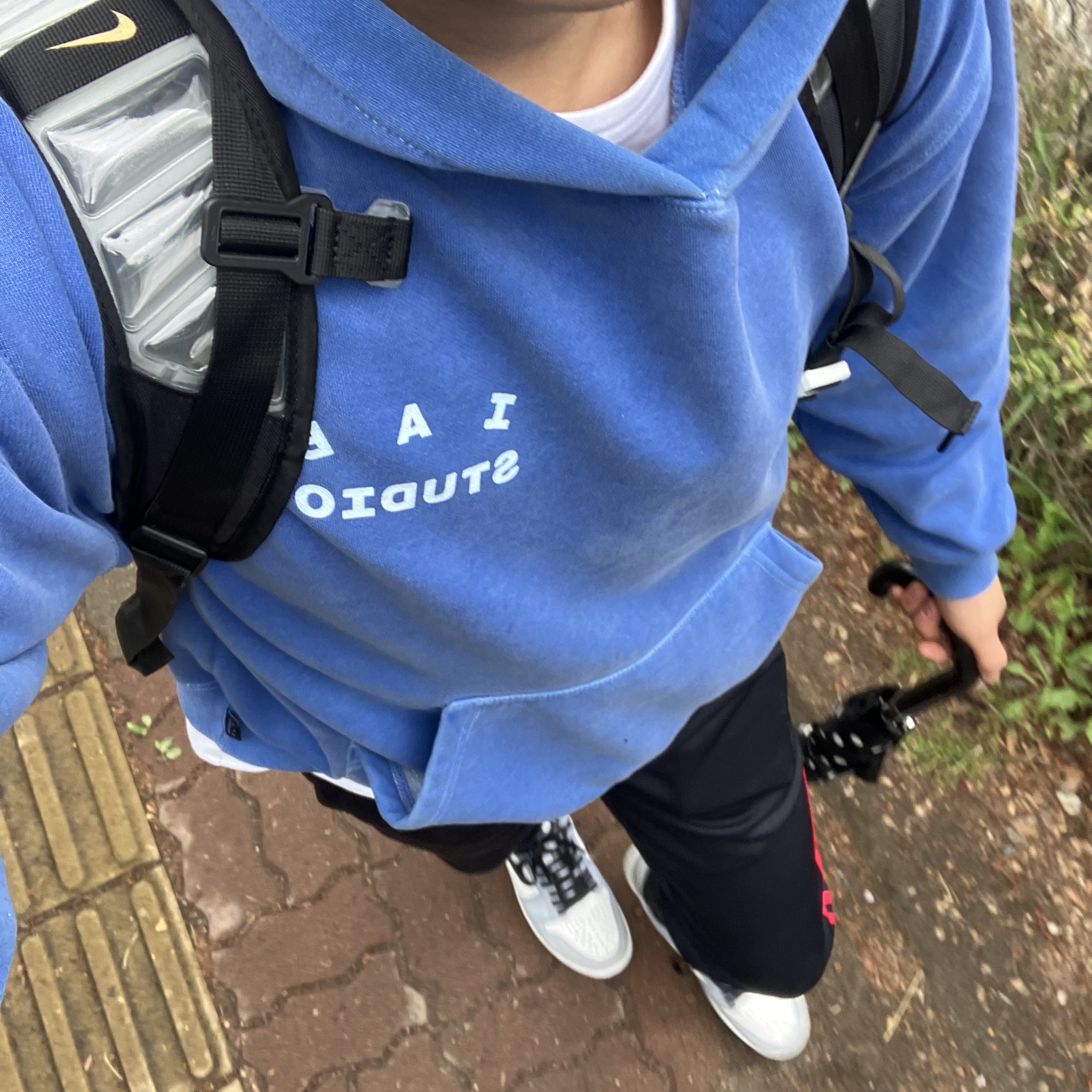 IAB Studio Pigment Hoodie Royal Blue - 22FW, Jordan 1 Retro High OG University Blue 착용 스타일