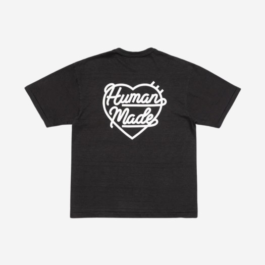 휴먼 메이드 하트 뱃지 티셔츠 블랙