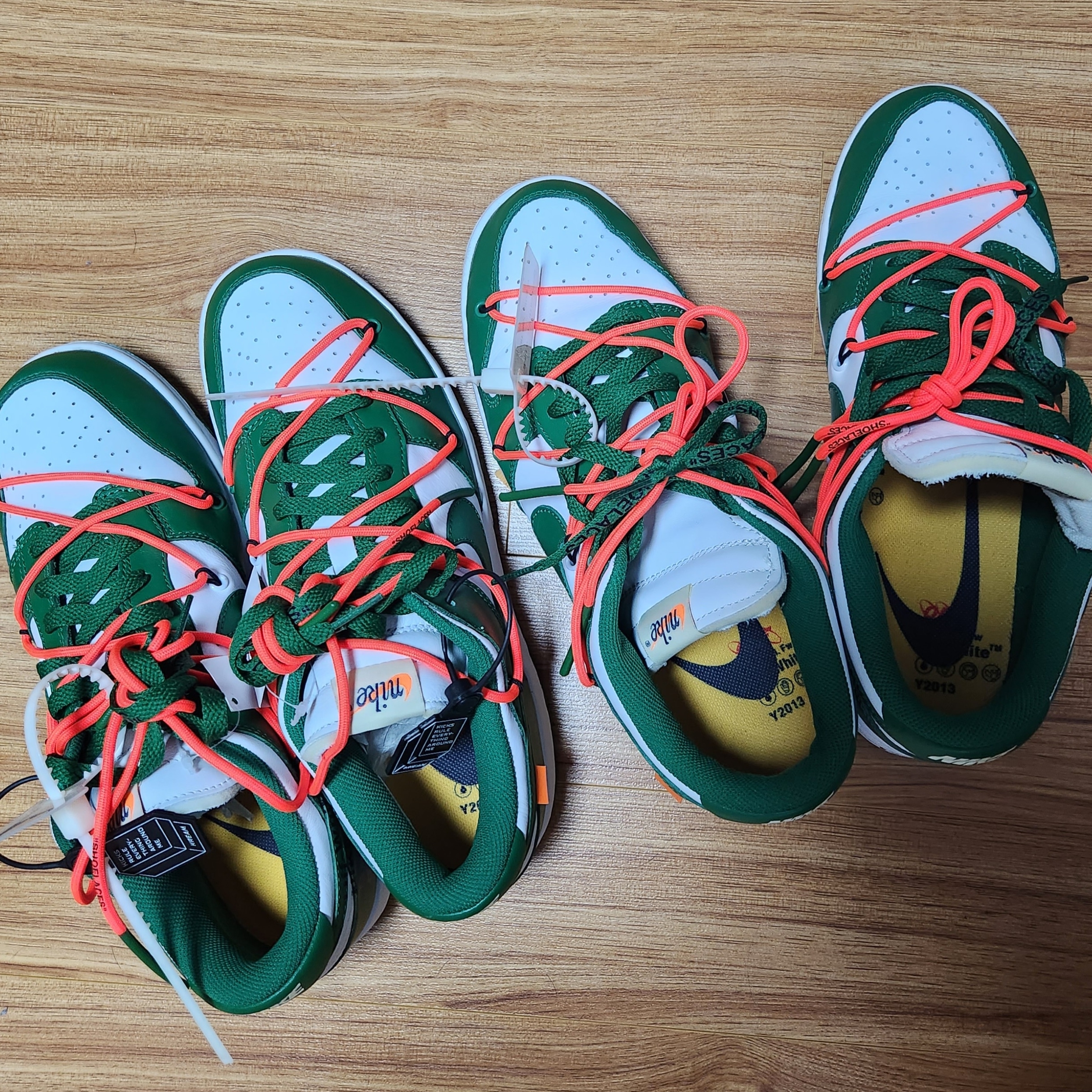 Nike x Off-White Dunk Low Pine Green 착용 스타일