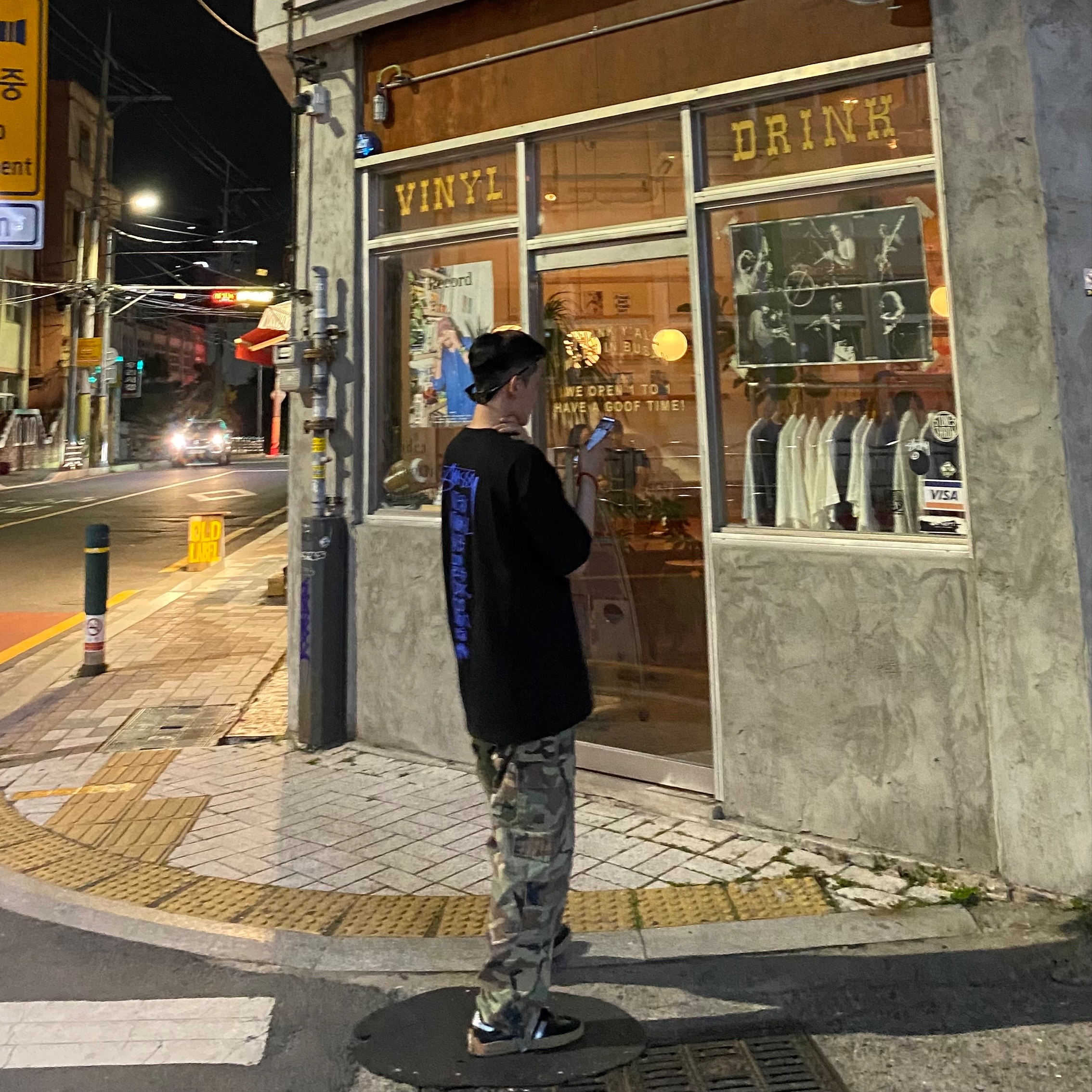 Stussy Tribe Stack T-Shirt Black 착용 스타일
