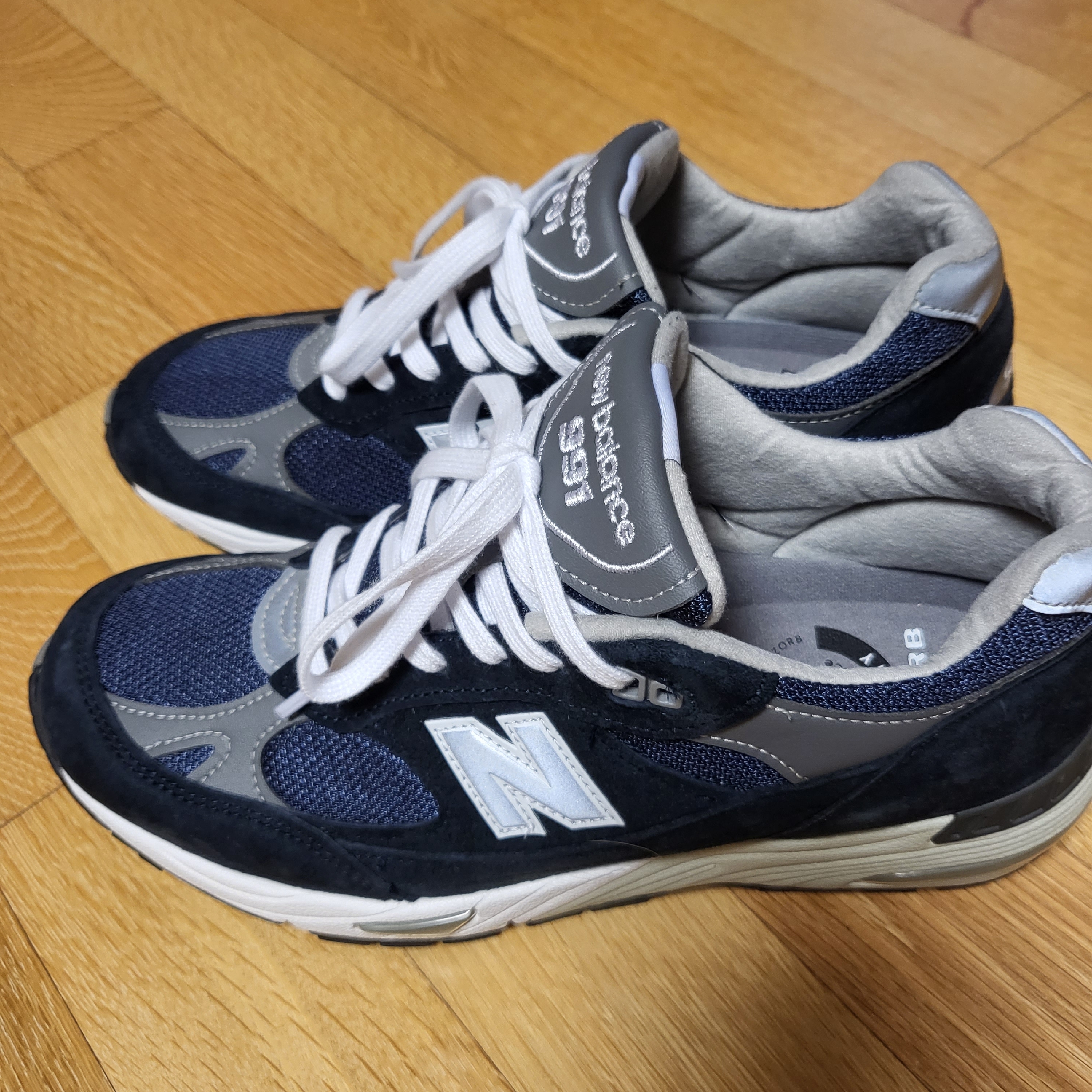 New Balance 991 Made in UK Navy 착용 스타일 - 1