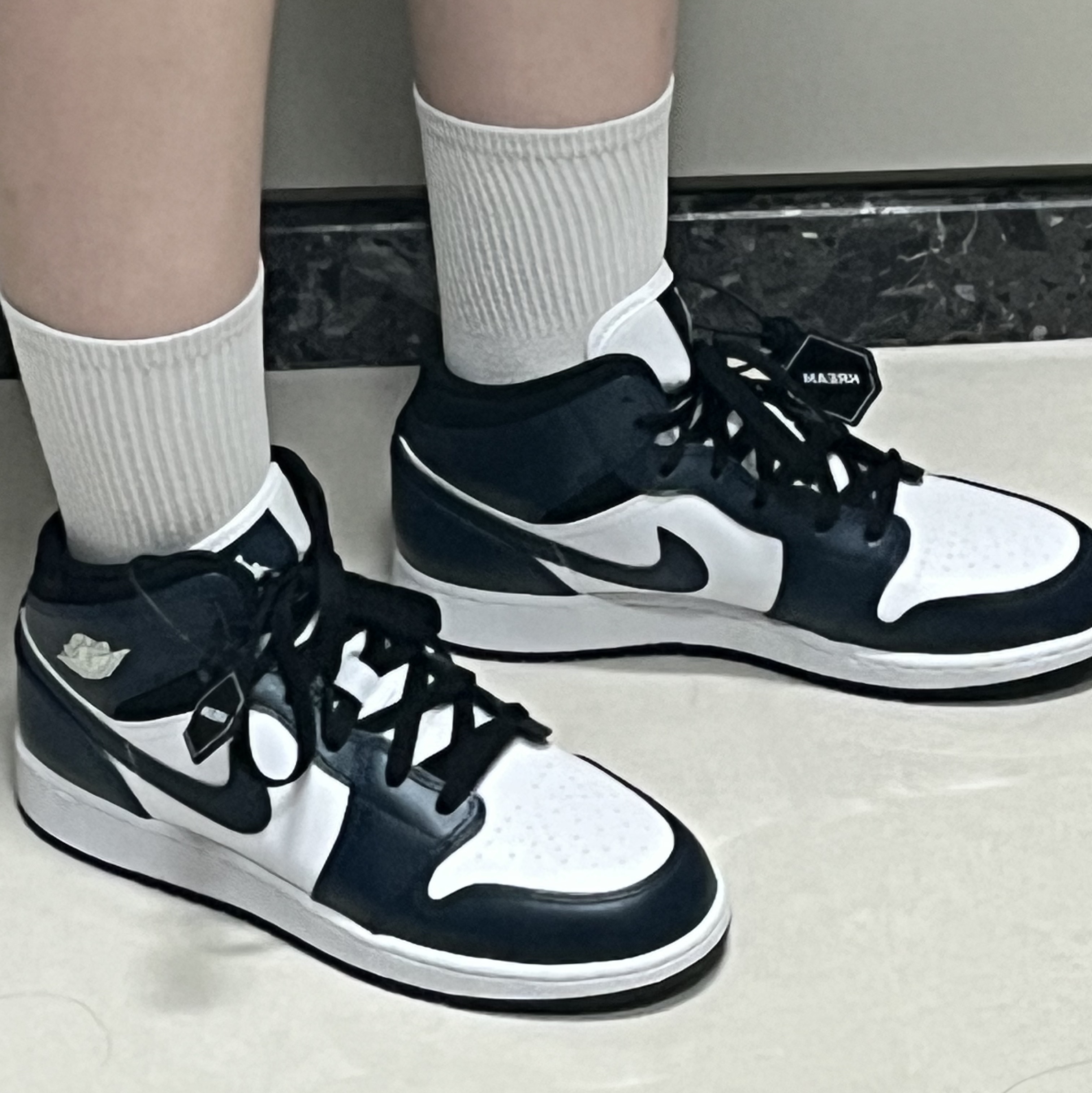 (GS) Jordan 1 Mid Dark Teal 착용 스타일 - 3