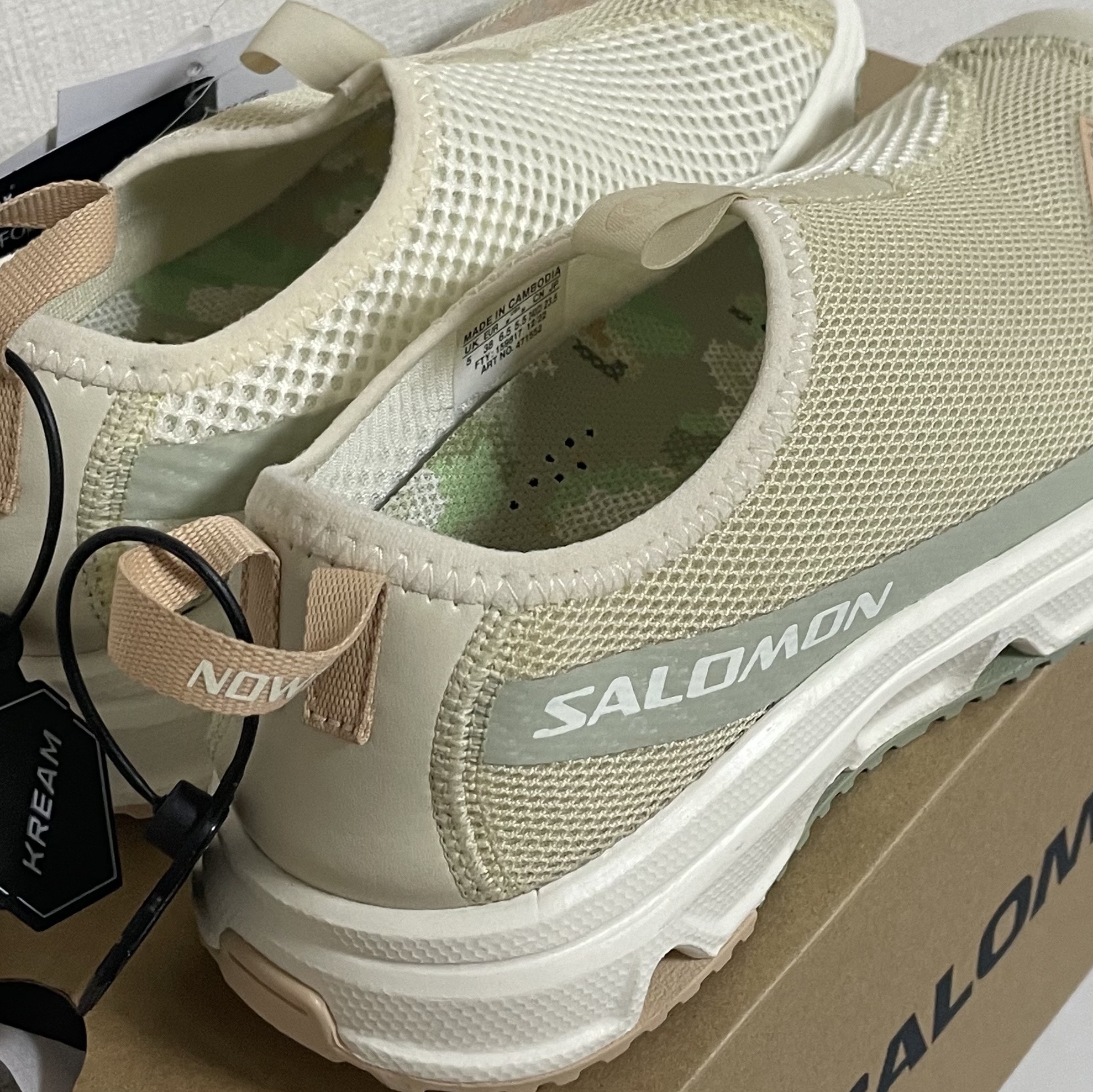 Salomon RX Moc Cottage Core Vanilla Ice Desert Sage 착용 스타일 - 2