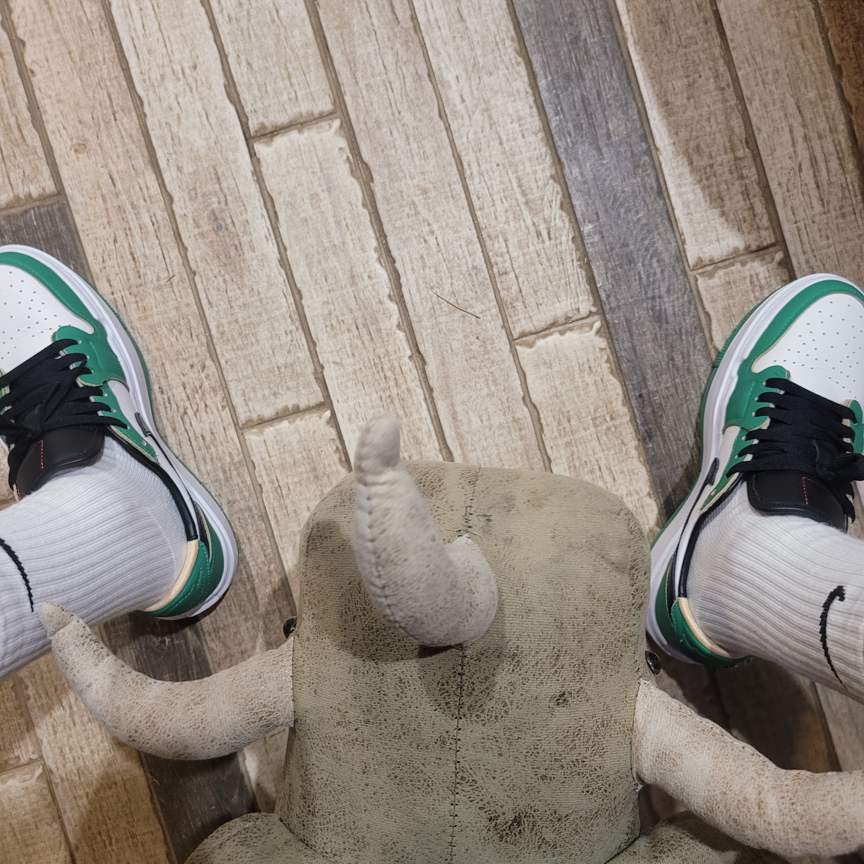 (W) Jordan 1 Elevate Low SE Lucky Green 착용 스타일