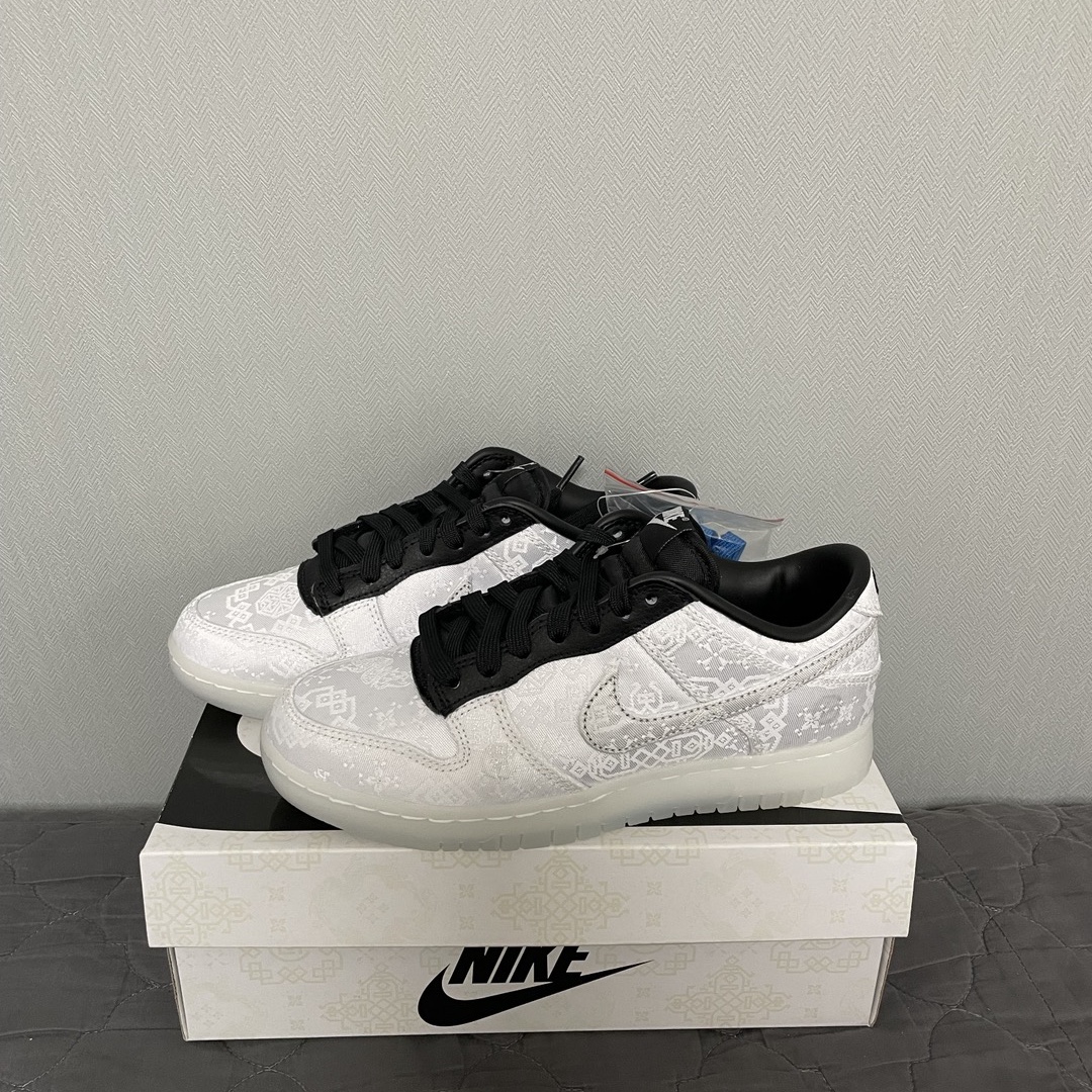 Nike x Clot x Fragment Dunk Low Black and White 착용 스타일