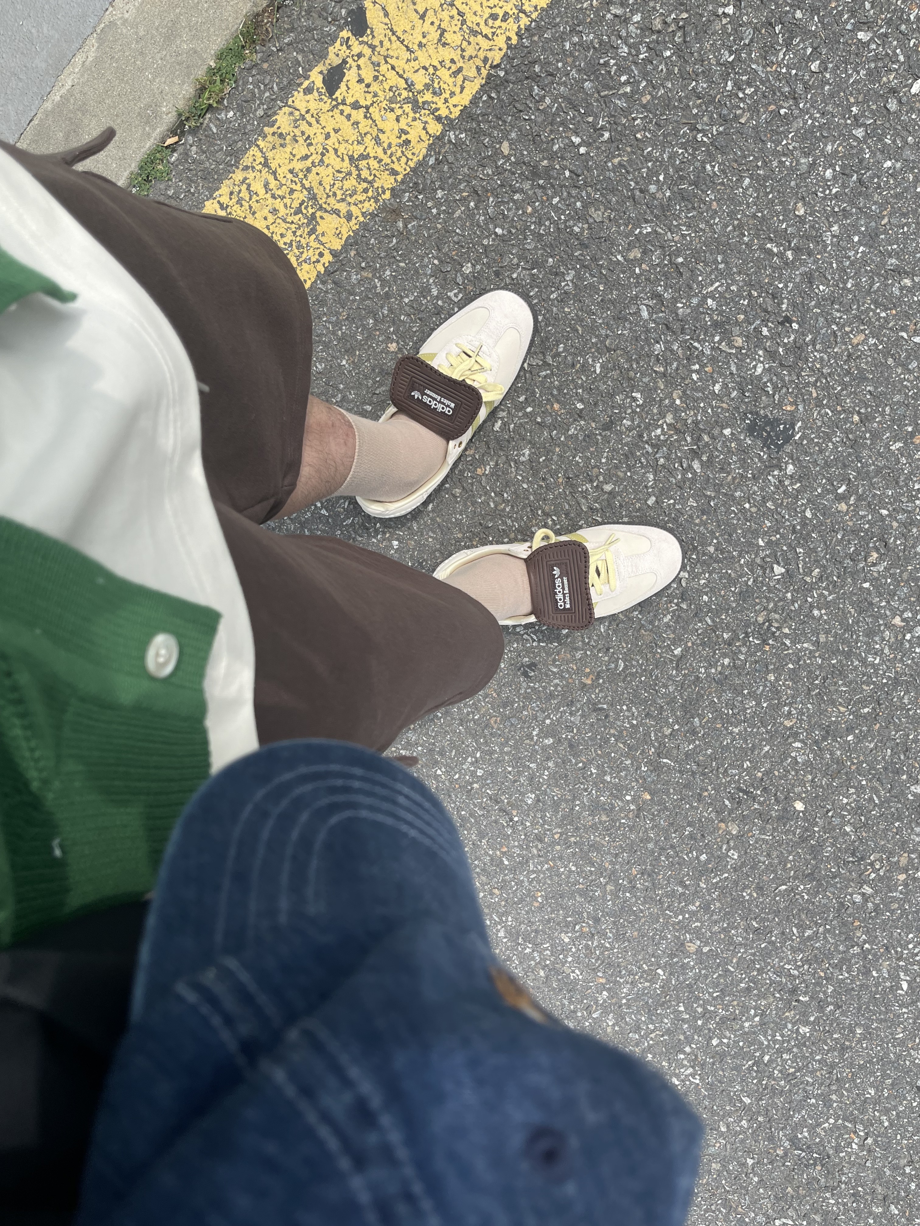 Adidas x Wales Bonner Samba Brown Ecru Tint, Wooyoungmi Flower Print Back Logo T-Shirt Ivory - 23SS 착용 스타일