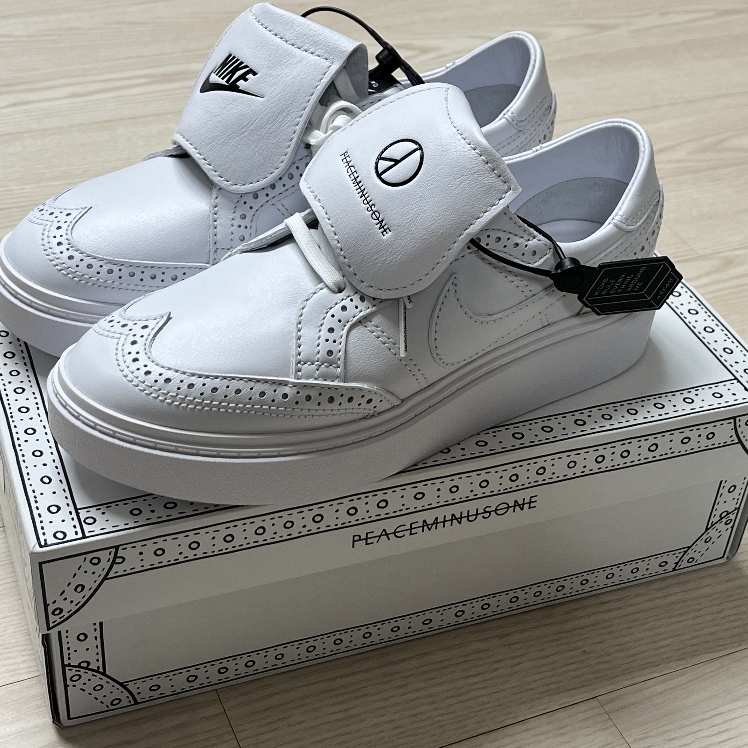 Nike x Peaceminusone Kwondo1 White 착용 스타일 - 1