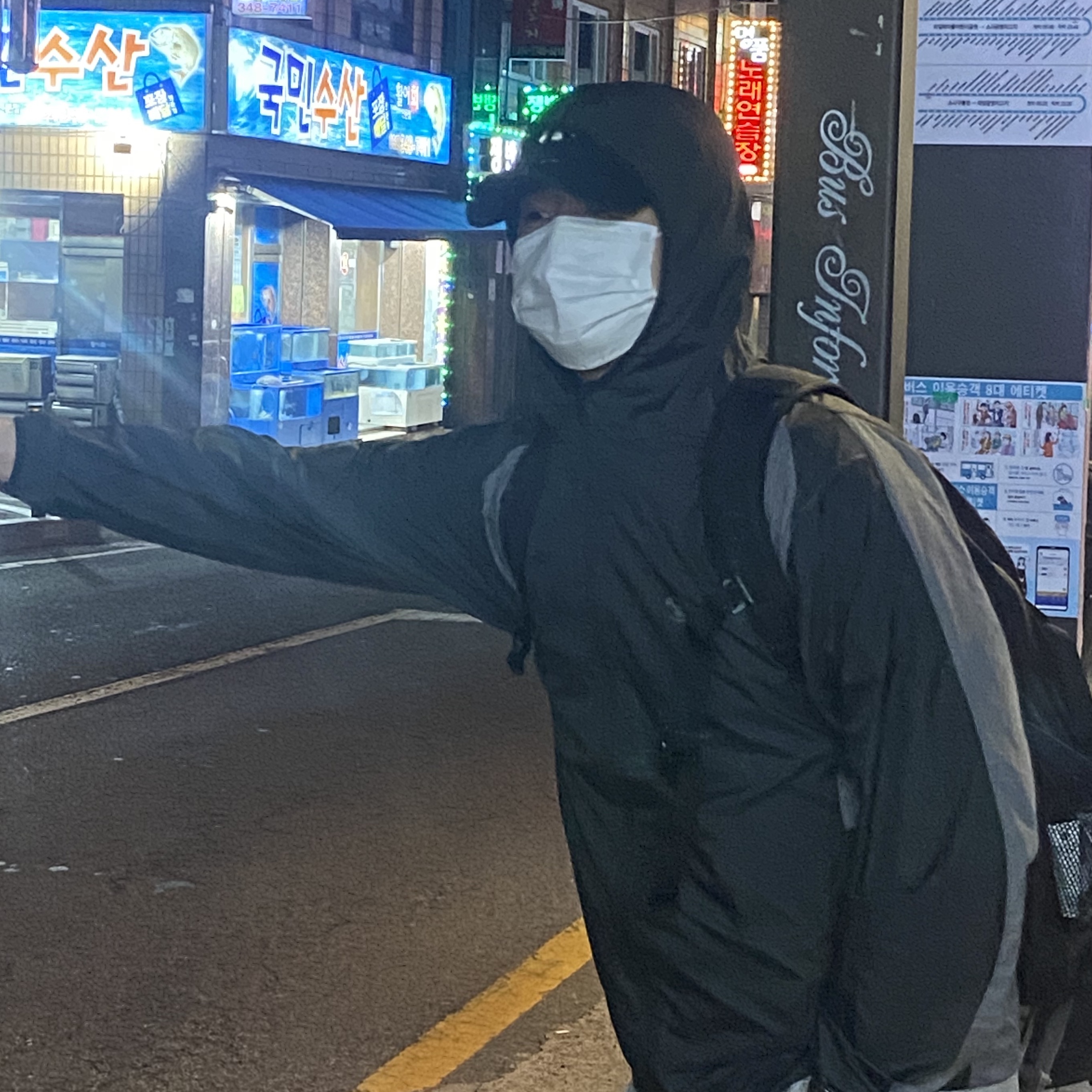 Sansan Gear Paneled Jacket Black - 23SS 착용 스타일 - 2