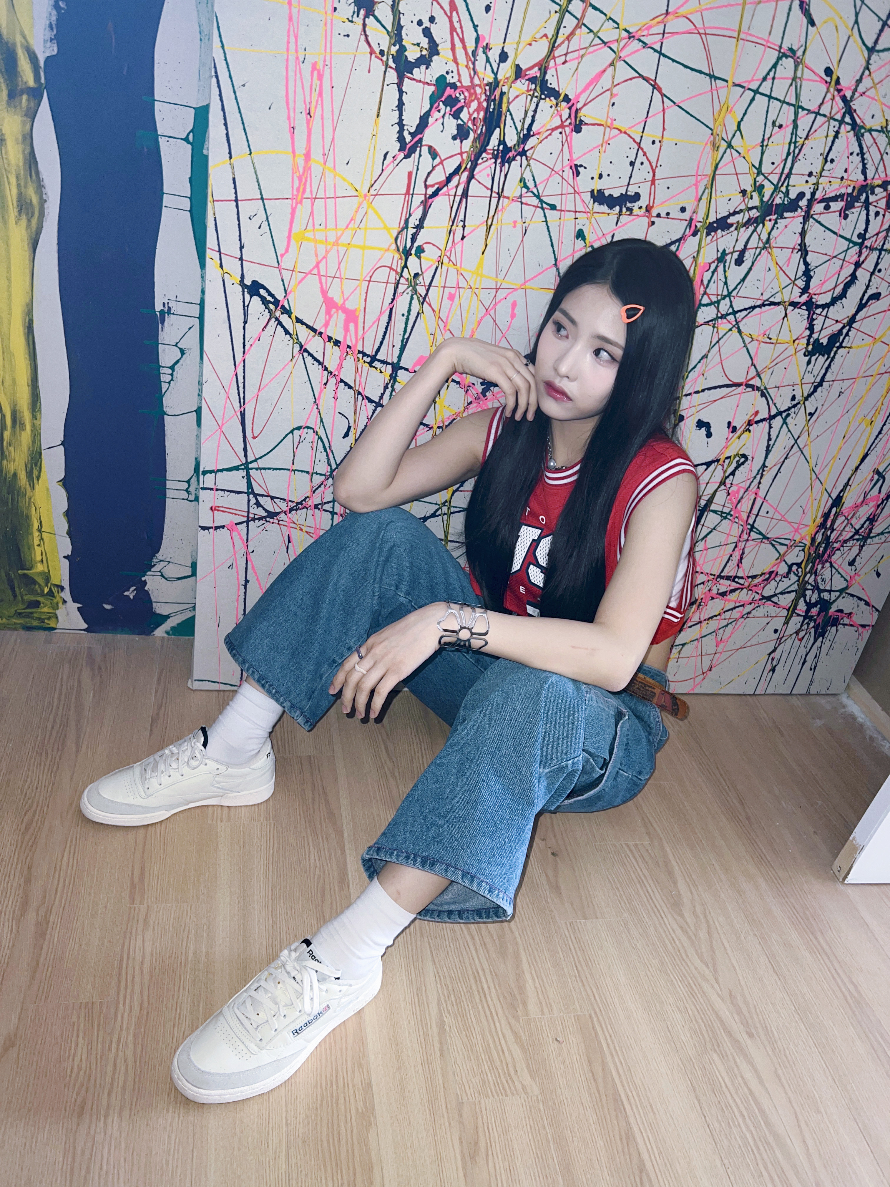 Reebok Club C 85 Vintage Retro White 착용 스타일 - 2