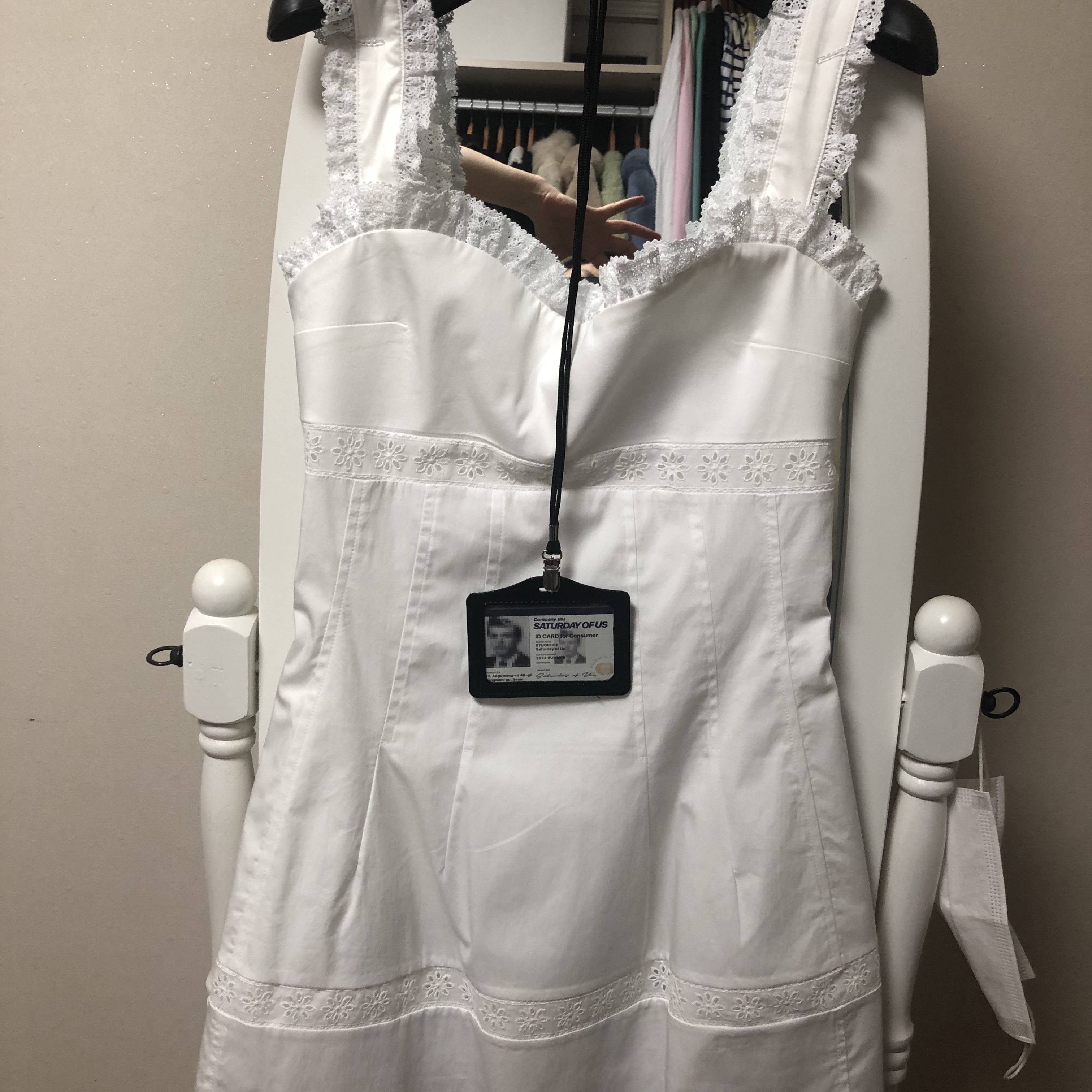 [KREAM 단독] STU Women Lace Dress White 착용 스타일