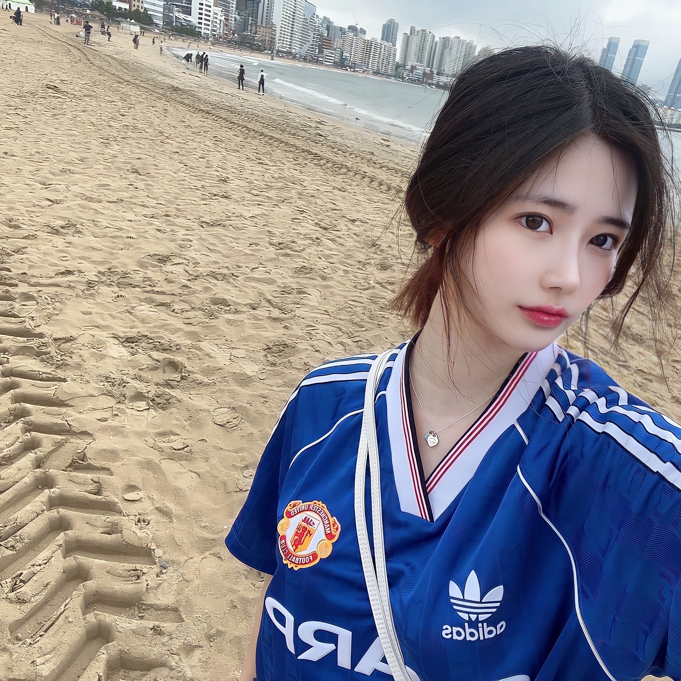 Adidas Manchester United 1988/90 Jersey Collegiate Royal - KR Sizing 착용 스타일 - 1