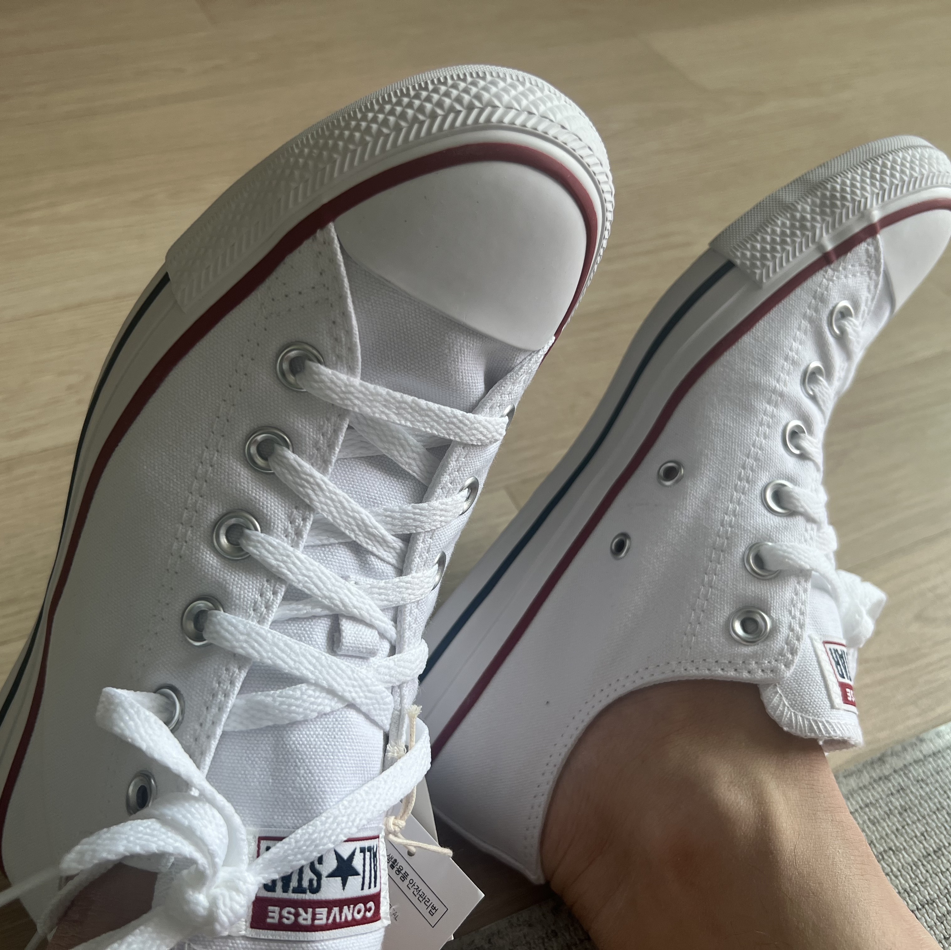 Converse Chuck Taylor All Star Ox Optical White 착용 스타일