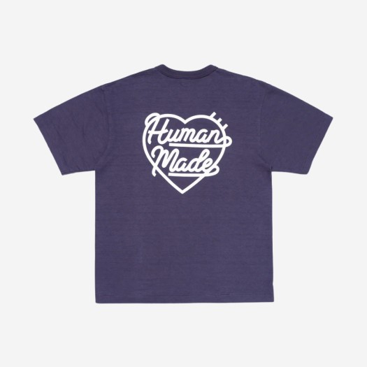휴먼 메이드 하트 뱃지 티셔츠 네이비
