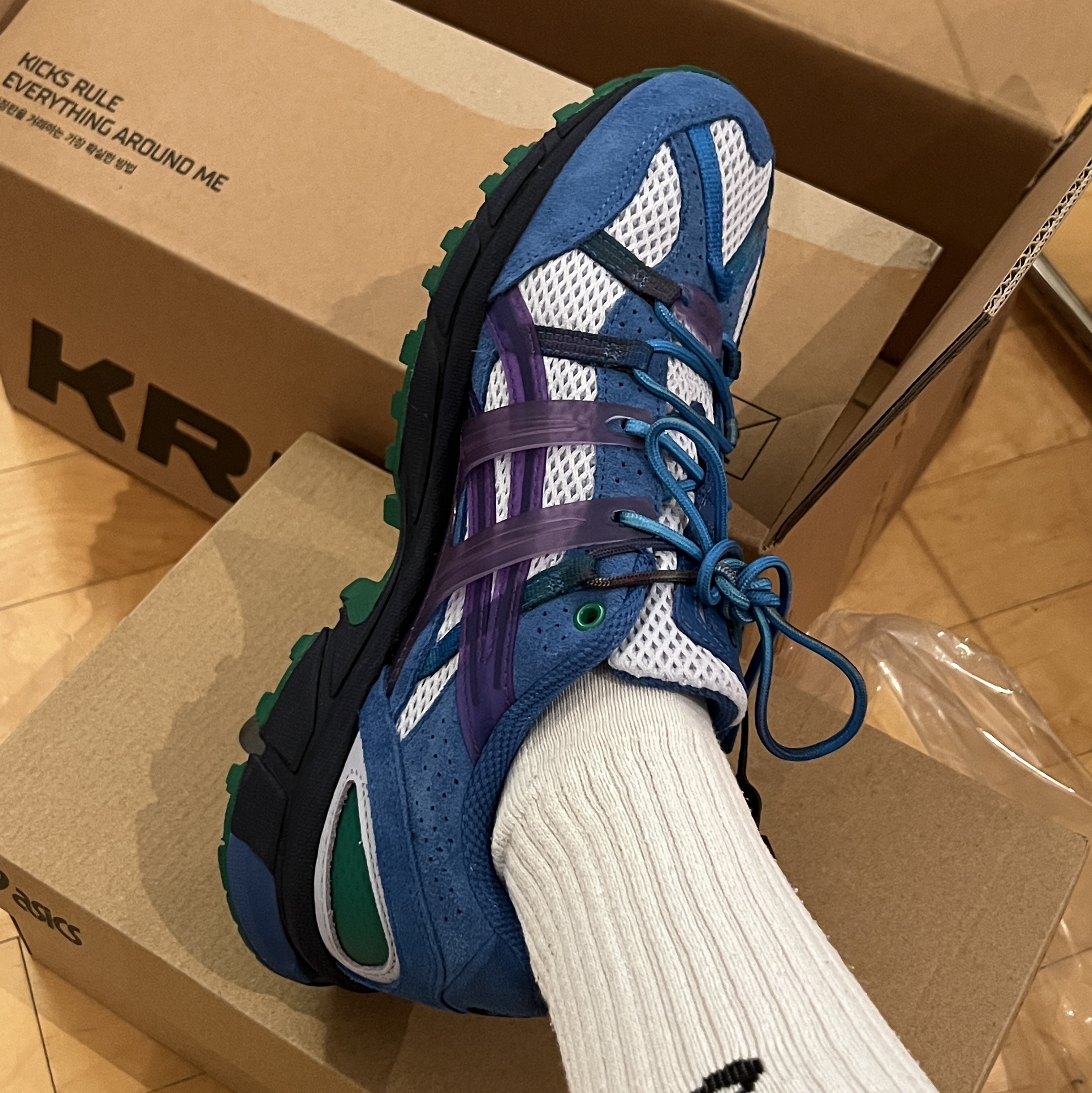 Asics x A.P.C. Gel-Sonoma 15-50 Blue 착용 스타일