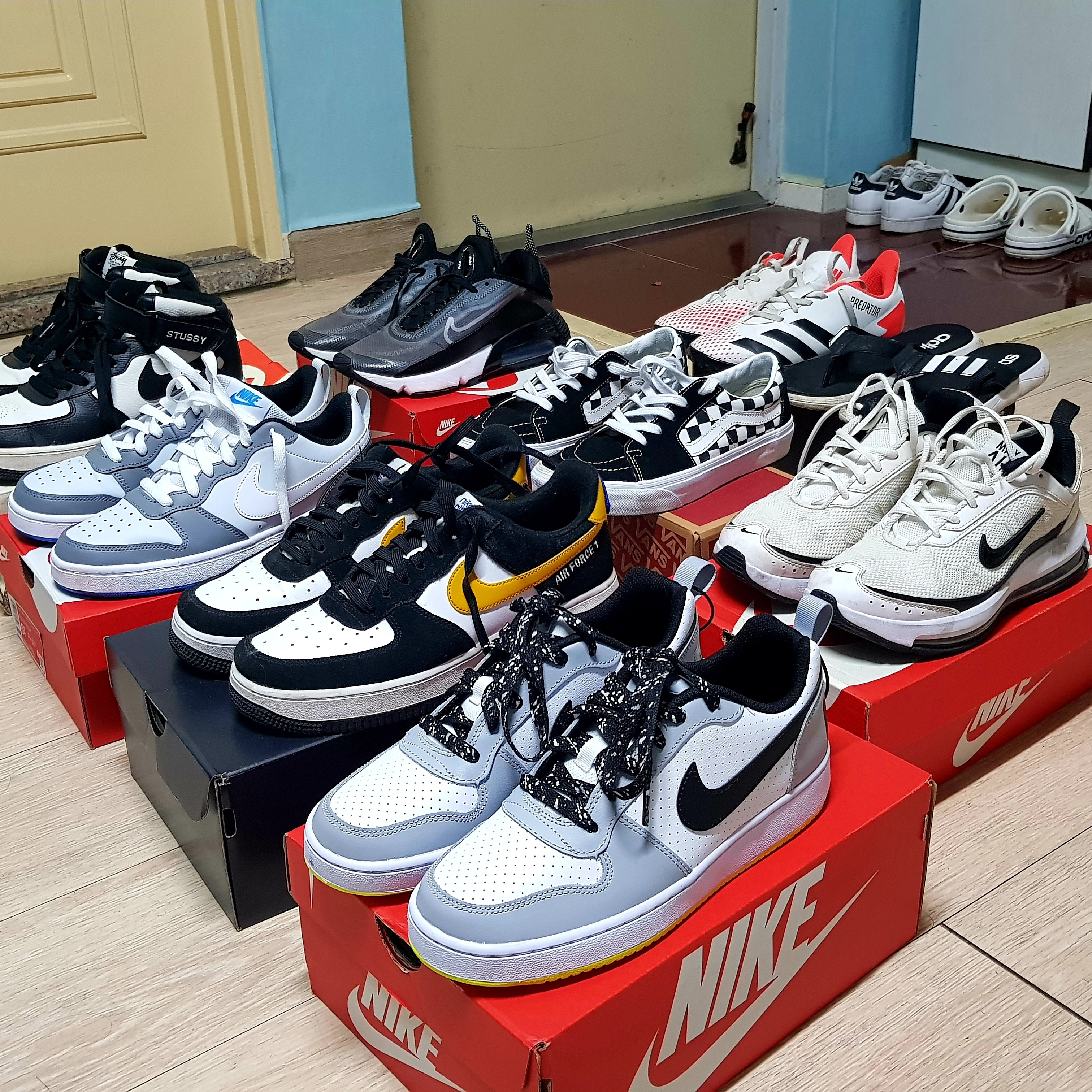 (GS) Nike Court Borough Low White Black Wolf Grey 착용 스타일