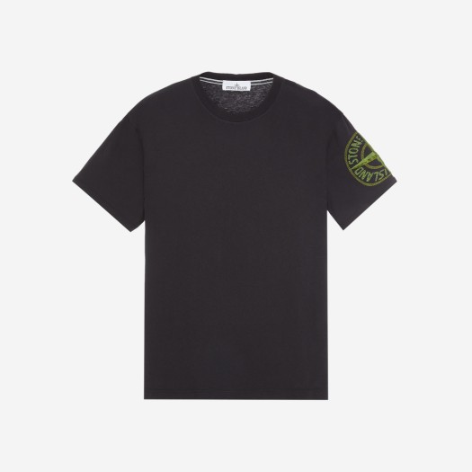 스톤 아일랜드 21578 20/1 스티치 원 자수 티셔츠 블랙 - 23SS