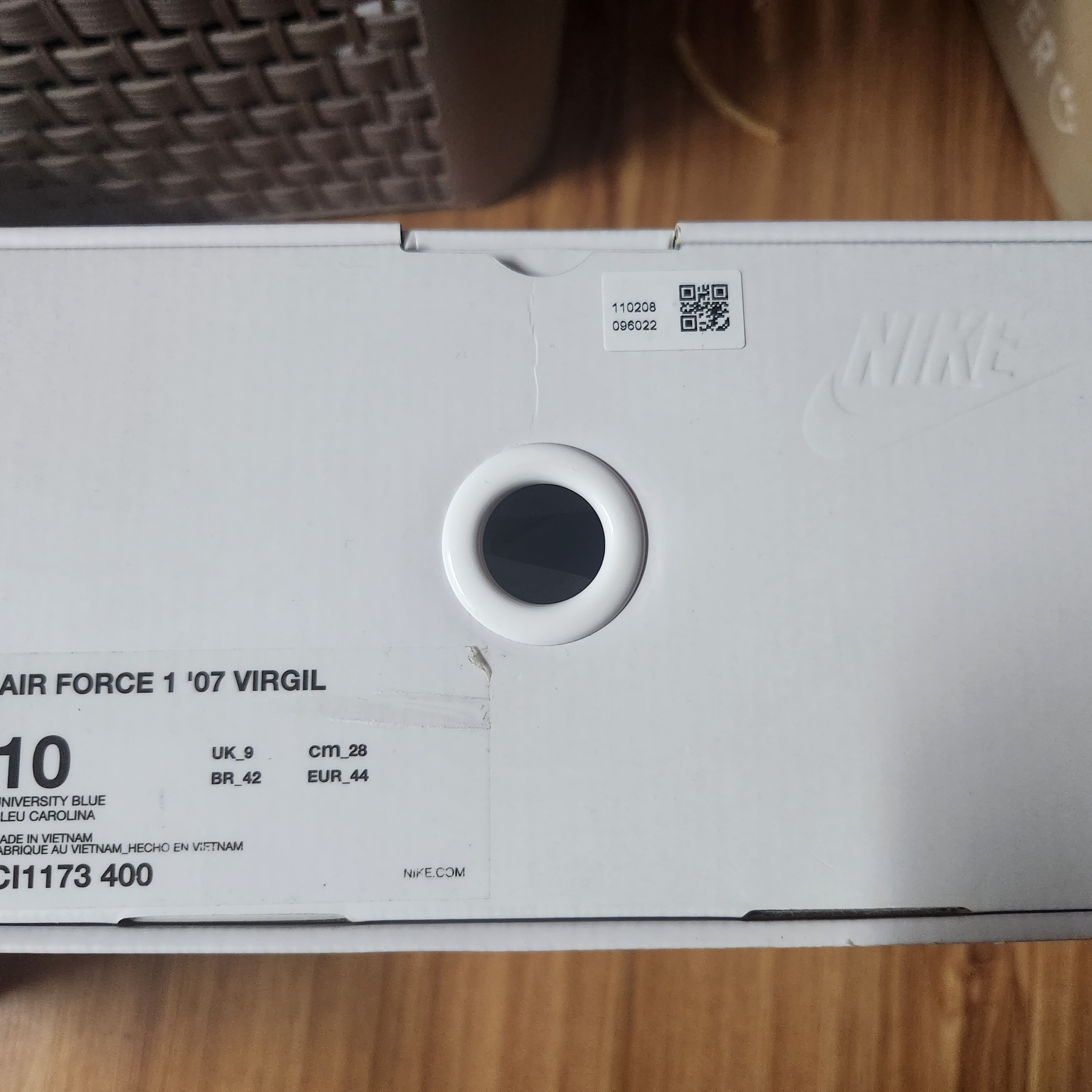 Nike x Off-White Air Force 1 Low MCA University Blue 착용 스타일 - 2