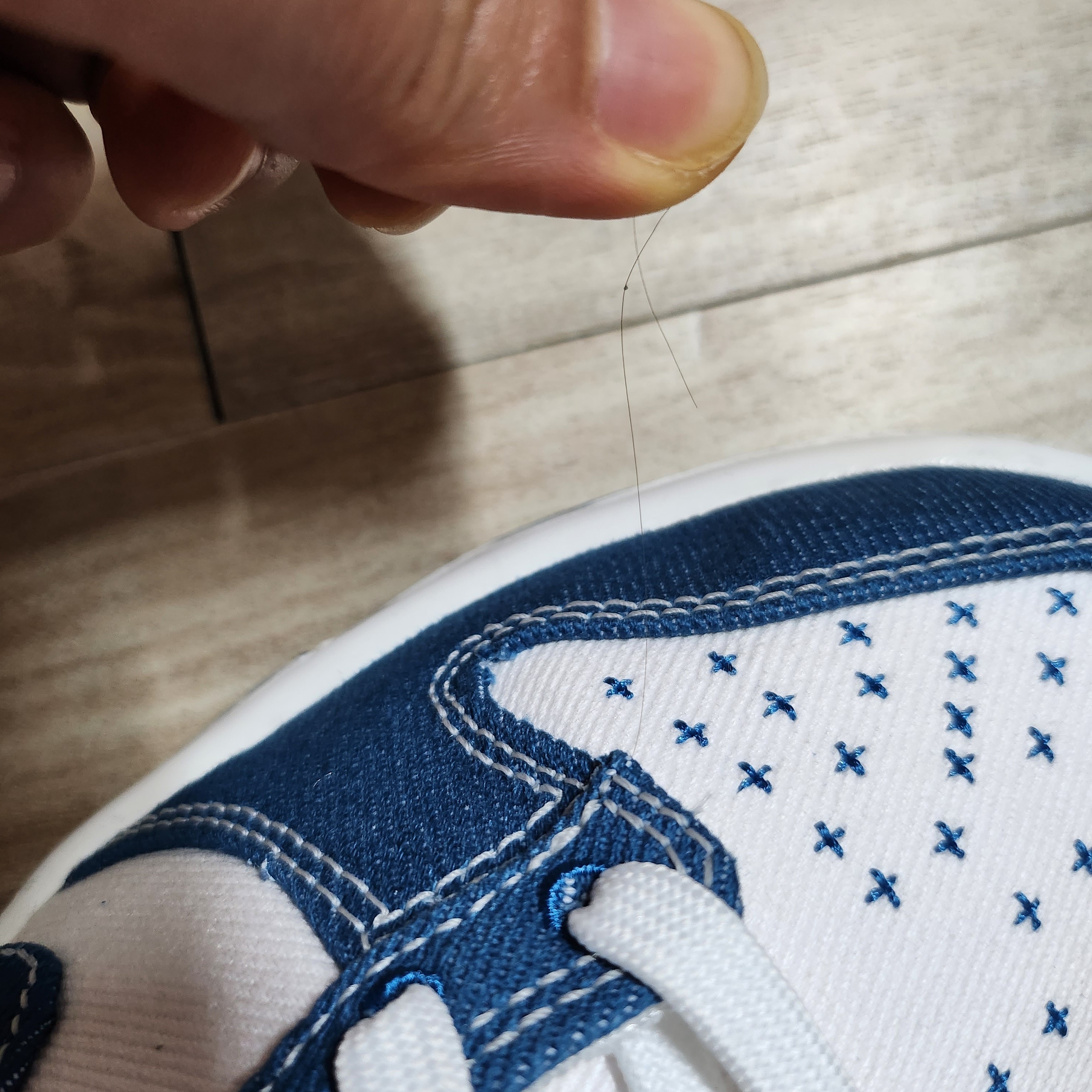 Nike Dunk Low Retro SE Industrial Blue 착용 스타일 - 3