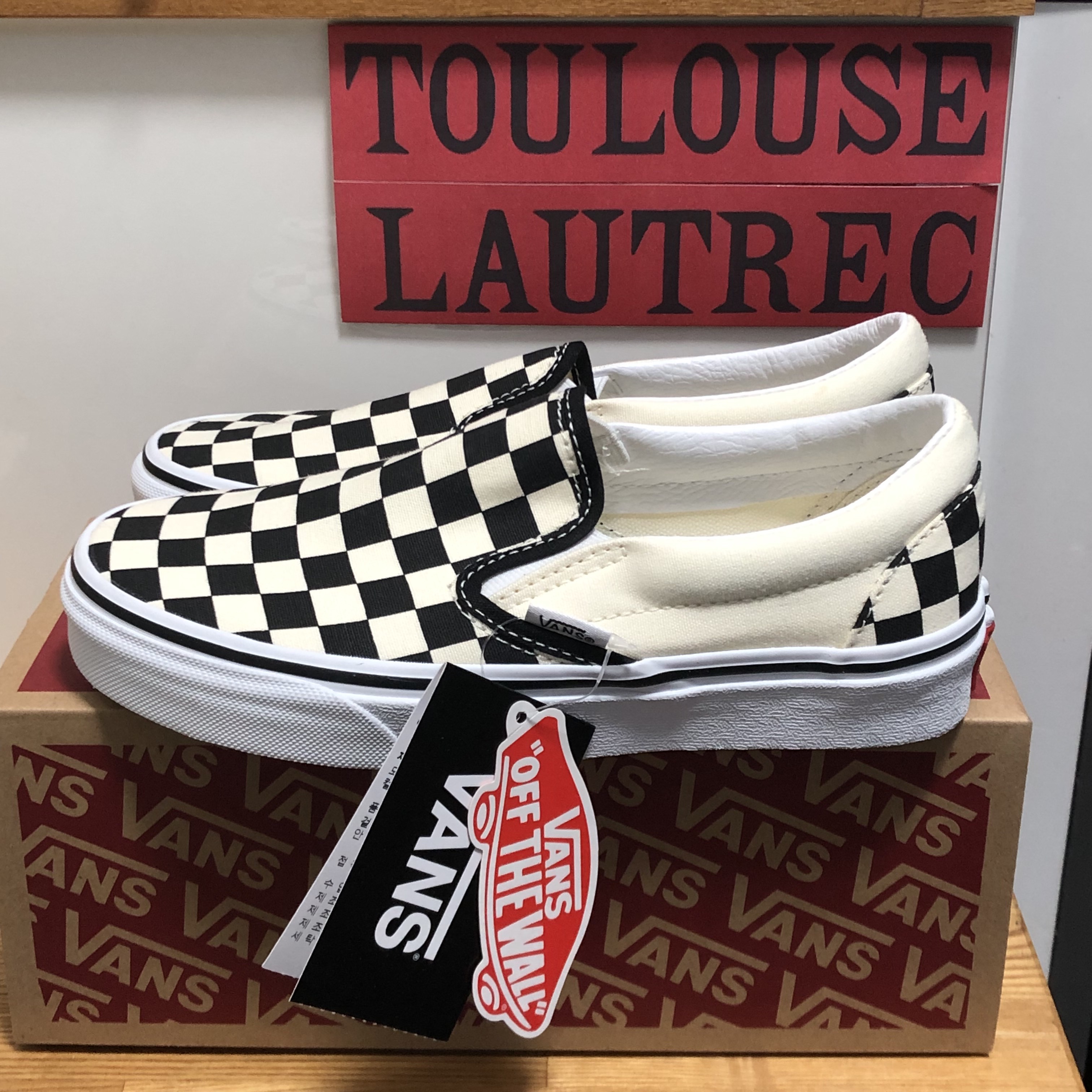 Vans Slip-On Checkerboard 착용 스타일