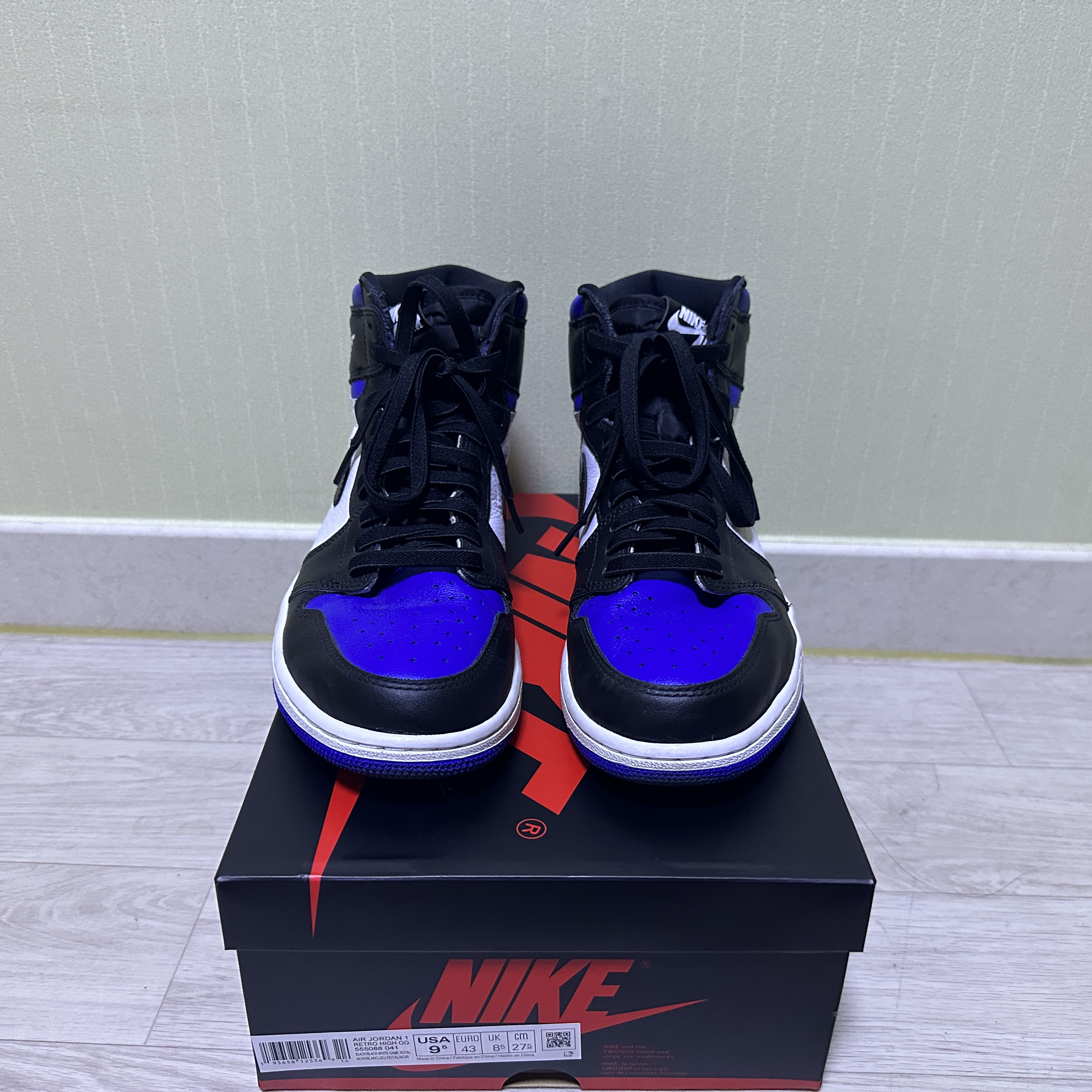 Jordan 1 Retro High OG Royal Toe 착용 스타일 - 1