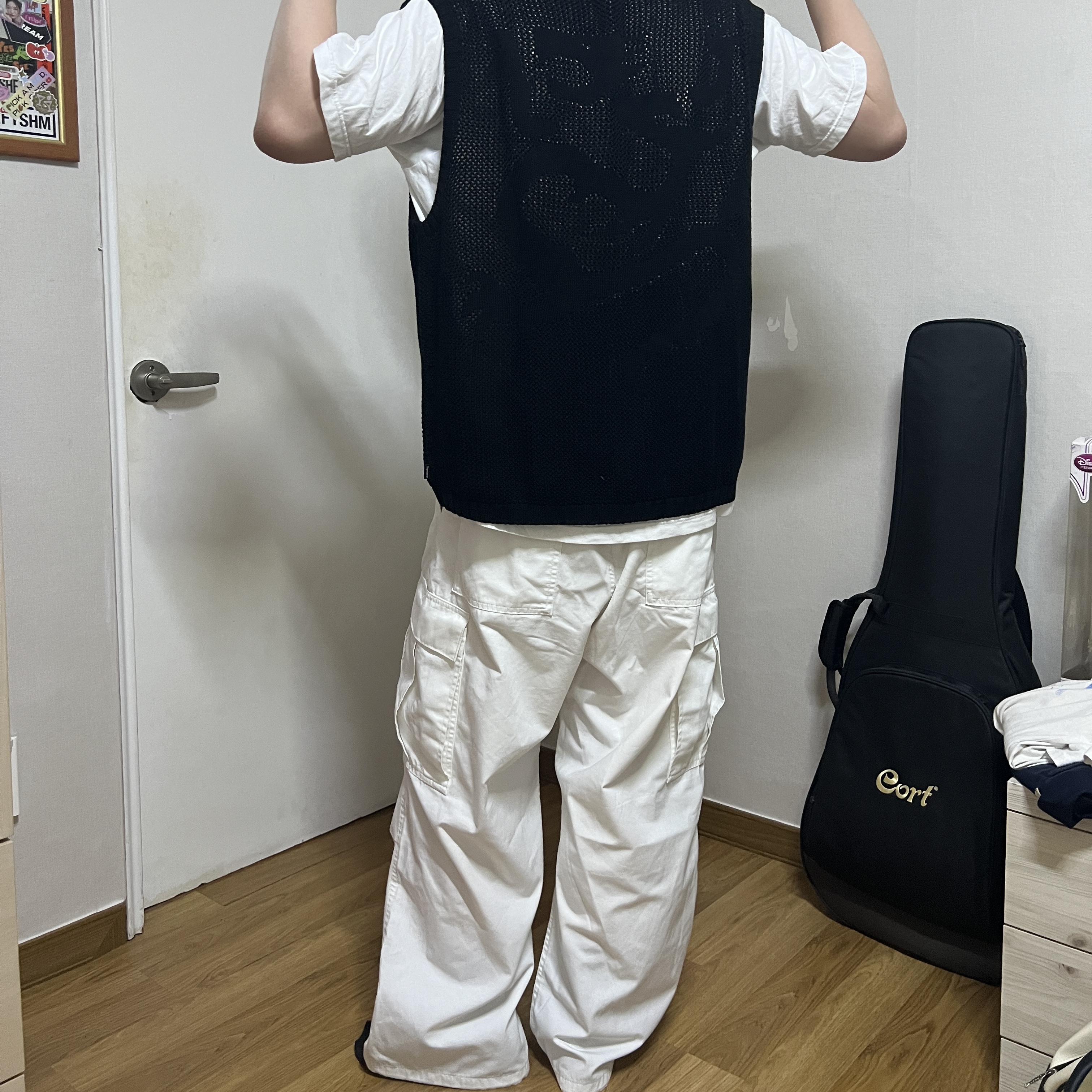 Supreme Dragon Zip Up Sweater Vest Black - 23SS 착용 스타일 - 2