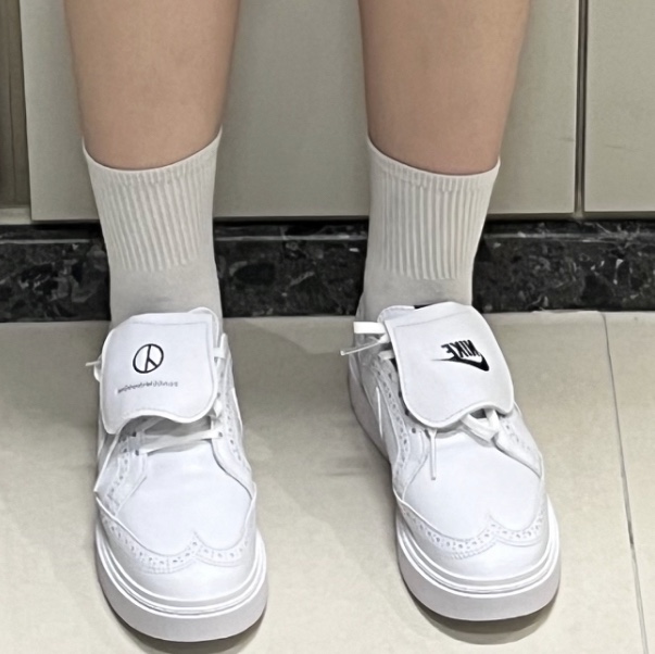 Nike x Peaceminusone Kwondo1 White 착용 스타일 - 2