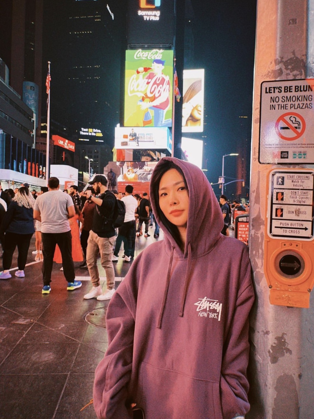 Stussy Basic Stussy Hoodie Orchid 2022 착용 스타일 - 3