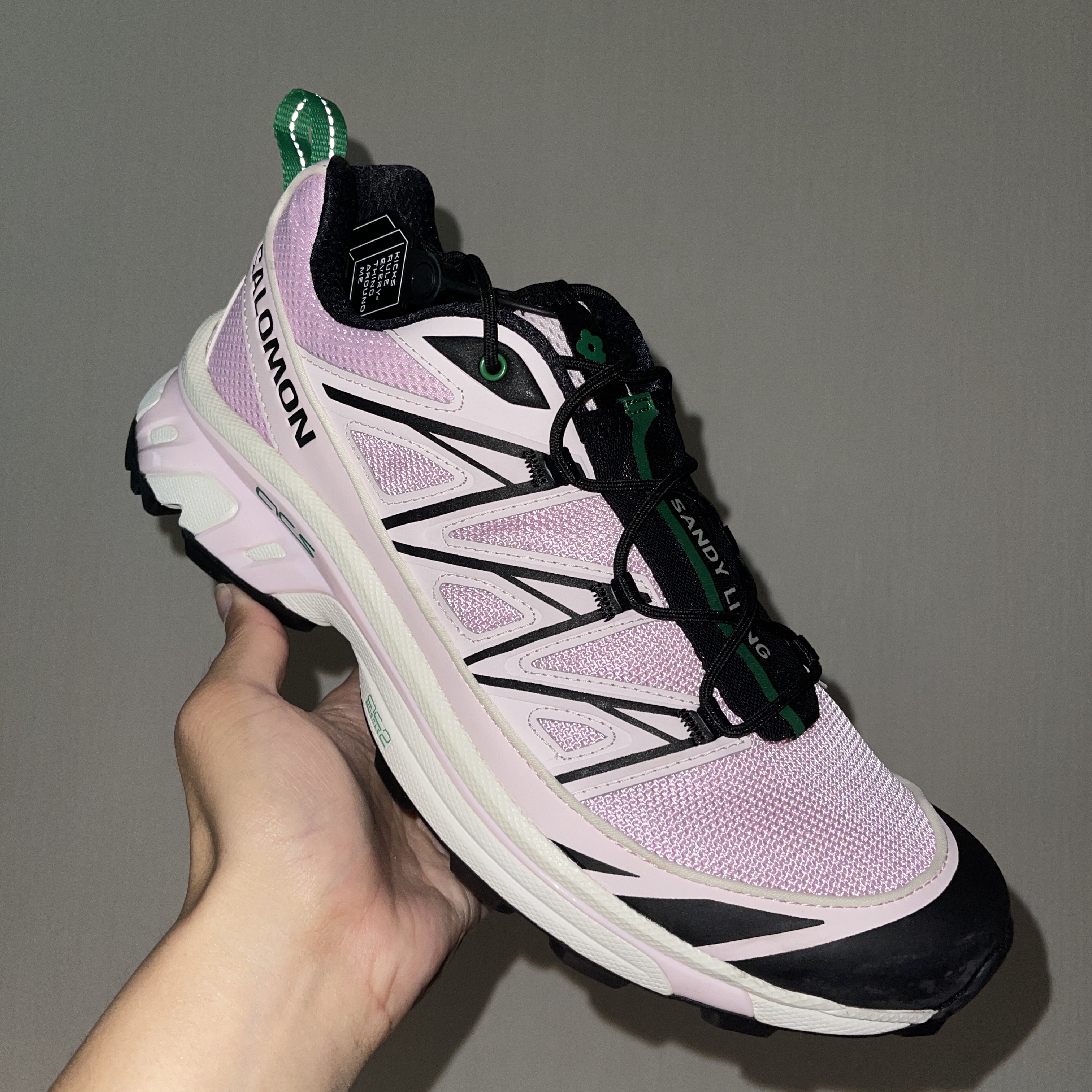 Salomon x Sandy Liang XT-6 Expanse Cradle Pink 착용 스타일 - 1