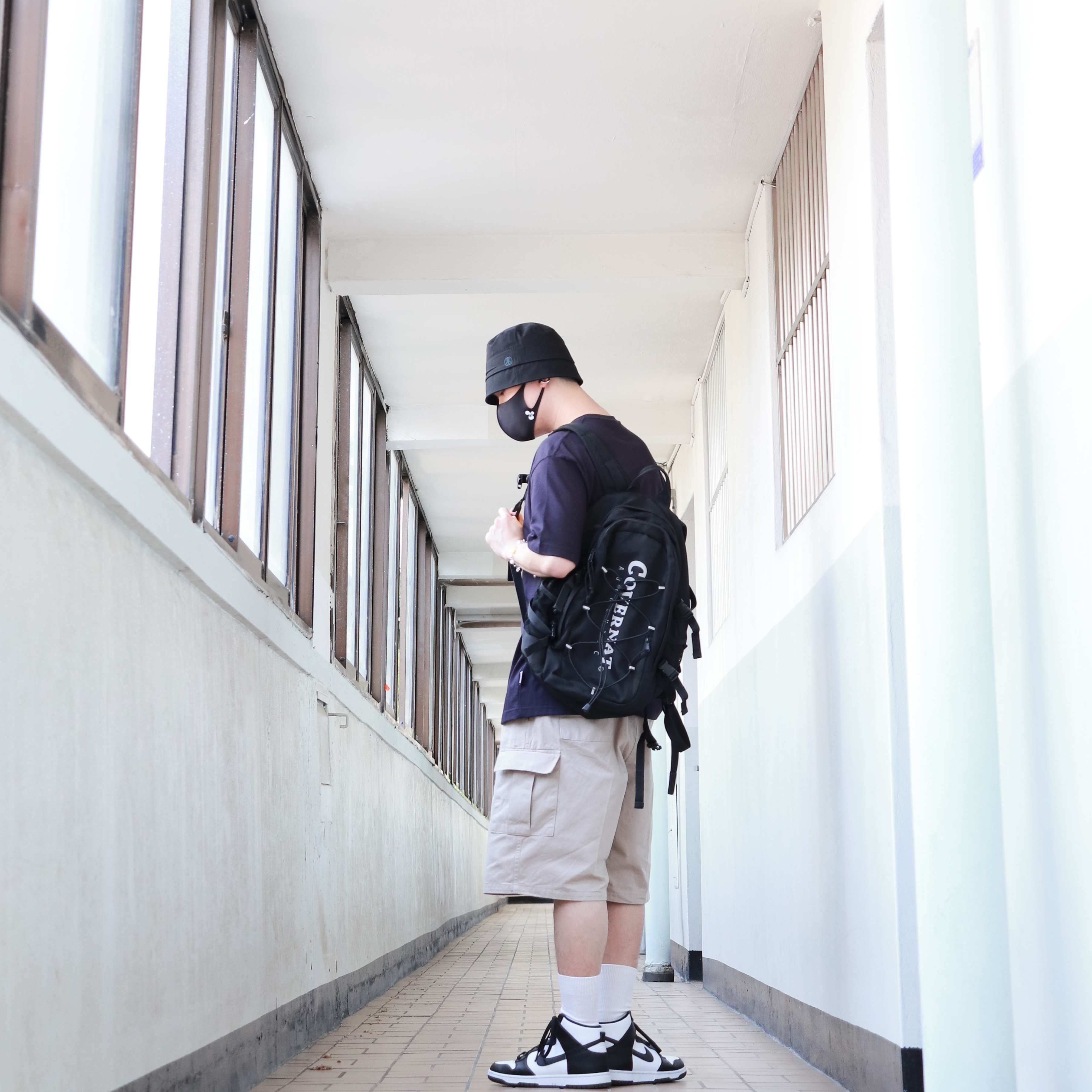 Nike Dunk High Retro Black and White 착용 스타일