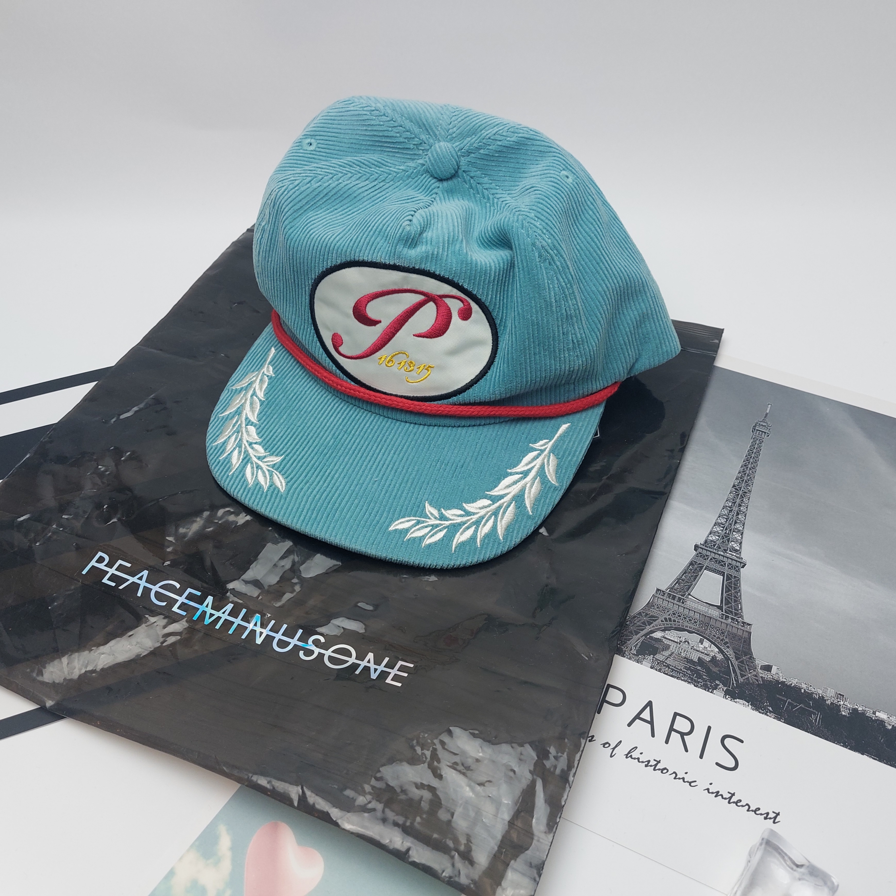 Peaceminusone 5 Panel Ball Cap #2 Mint 착용 스타일