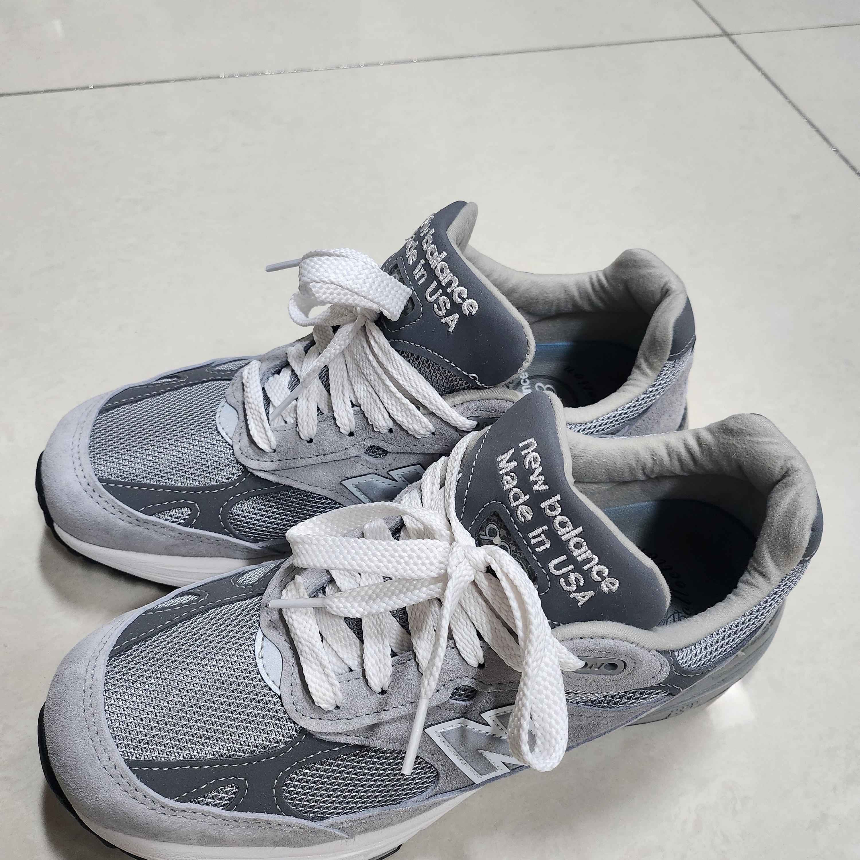 New Balance 993 Made in USA Grey - D Standard 착용 스타일 - 2