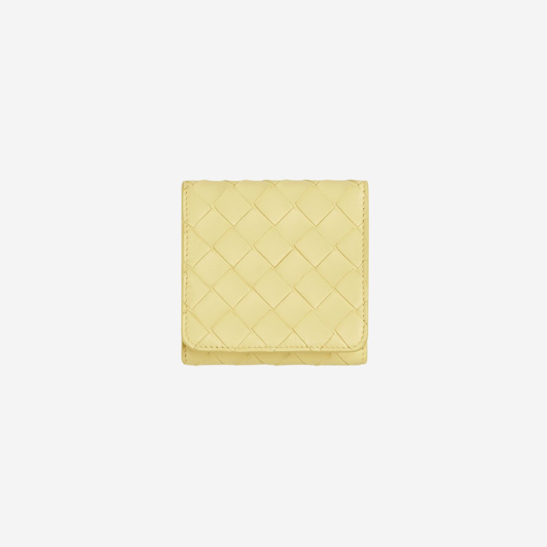 Bottega Veneta Intrecciato Compact Tri-Fold Wallet Ice Cream 상세 이미지 1