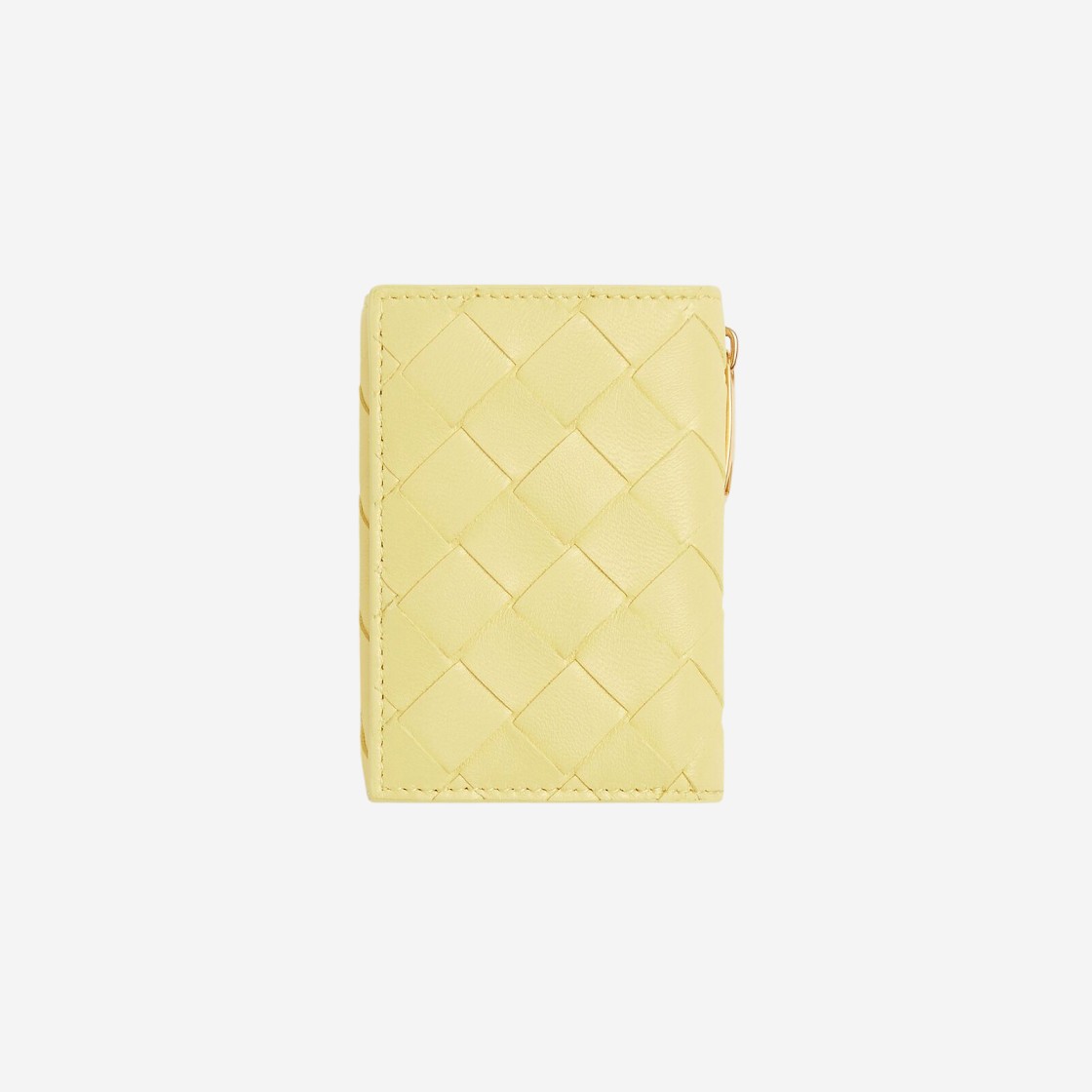 Bottega Veneta Small Intrecciato Tri-Fold Zip Wallet Ice Cream 상세 이미지 1