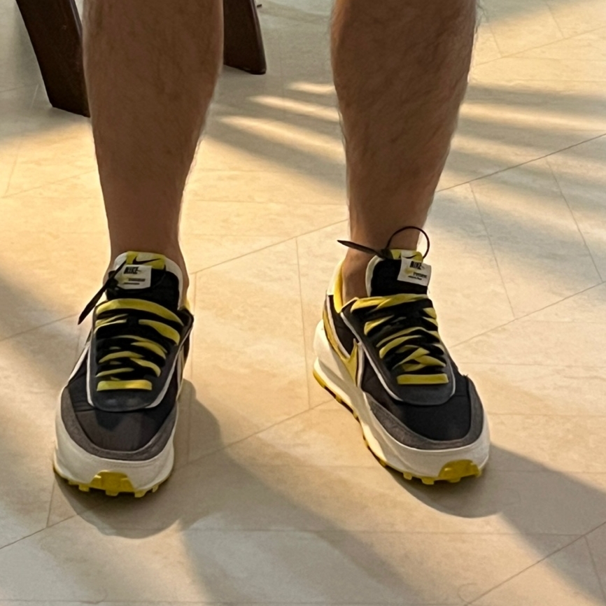 Nike x Sacai x Undercover LDWaffle Black Bright Citron 착용 스타일 - 2