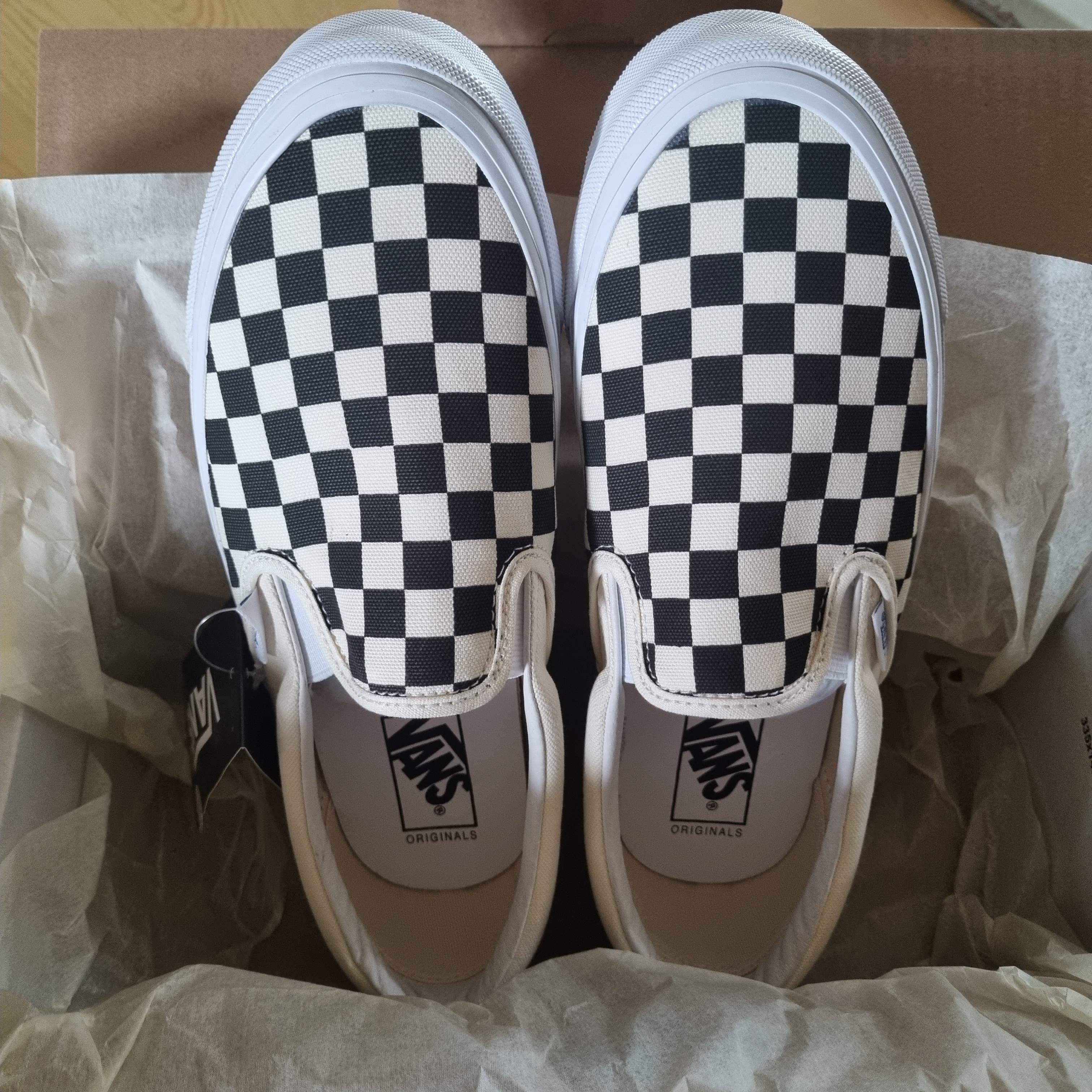 Vans Vault OG Classic Slip-On Checkerboard 착용 스타일 - 2