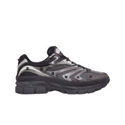 Valentino MS-2960 Low-Top Sneakers in Fabric and Calfskin Black Graphite White